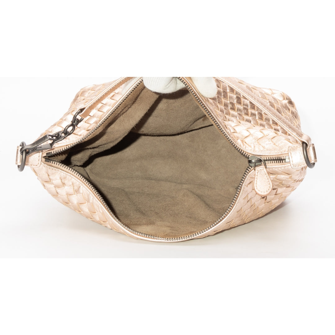 Bottega Veneta Intrecciato Metallic Hobo Bag