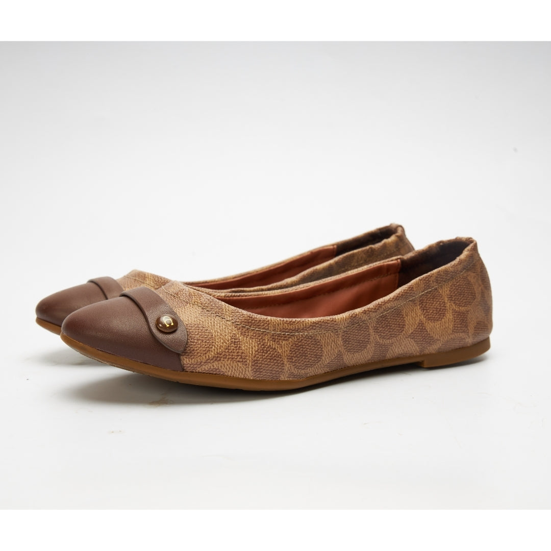 Coach Printed Toe-Cap Ballerinas