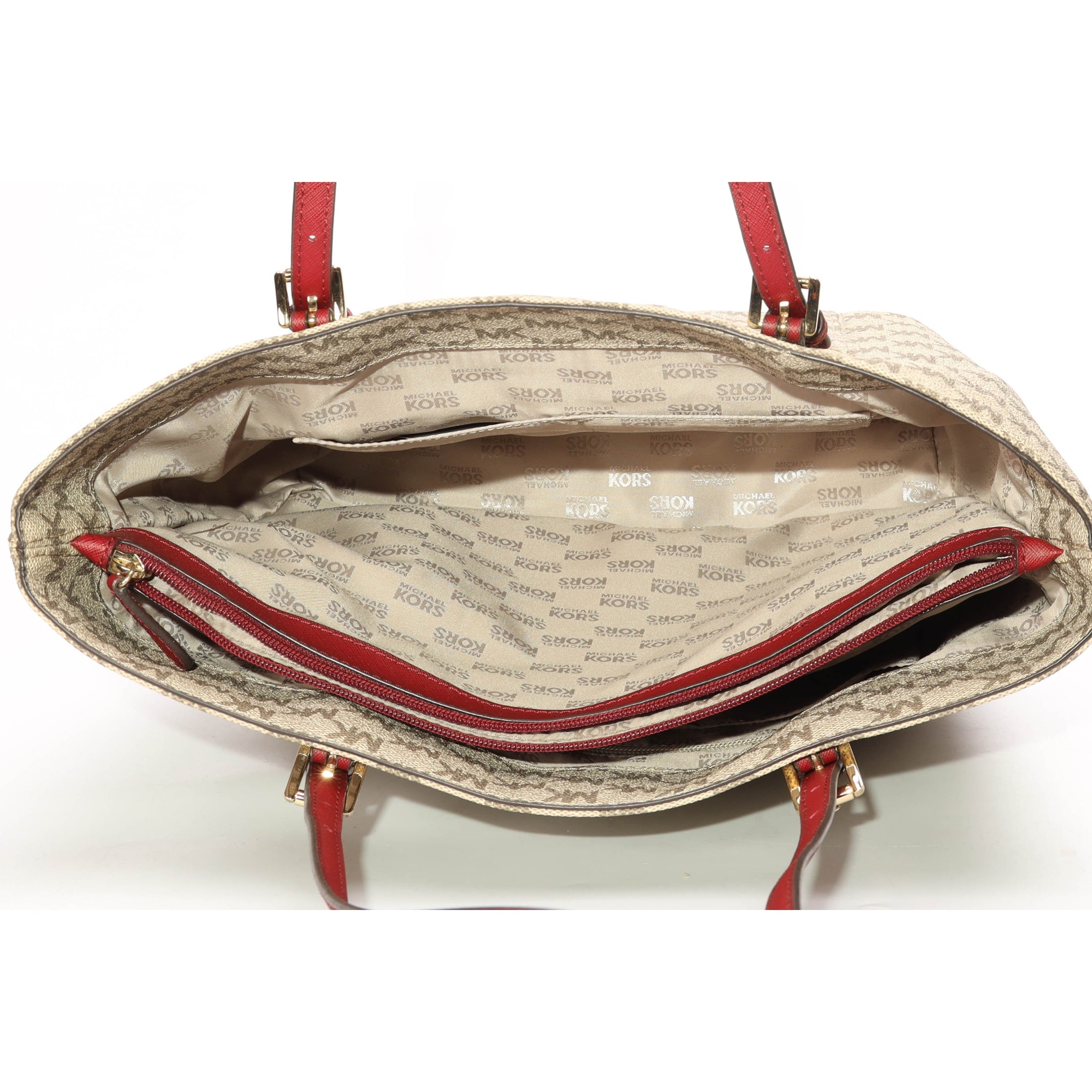 Michael Kors Jet Set Beige Pocket Tote