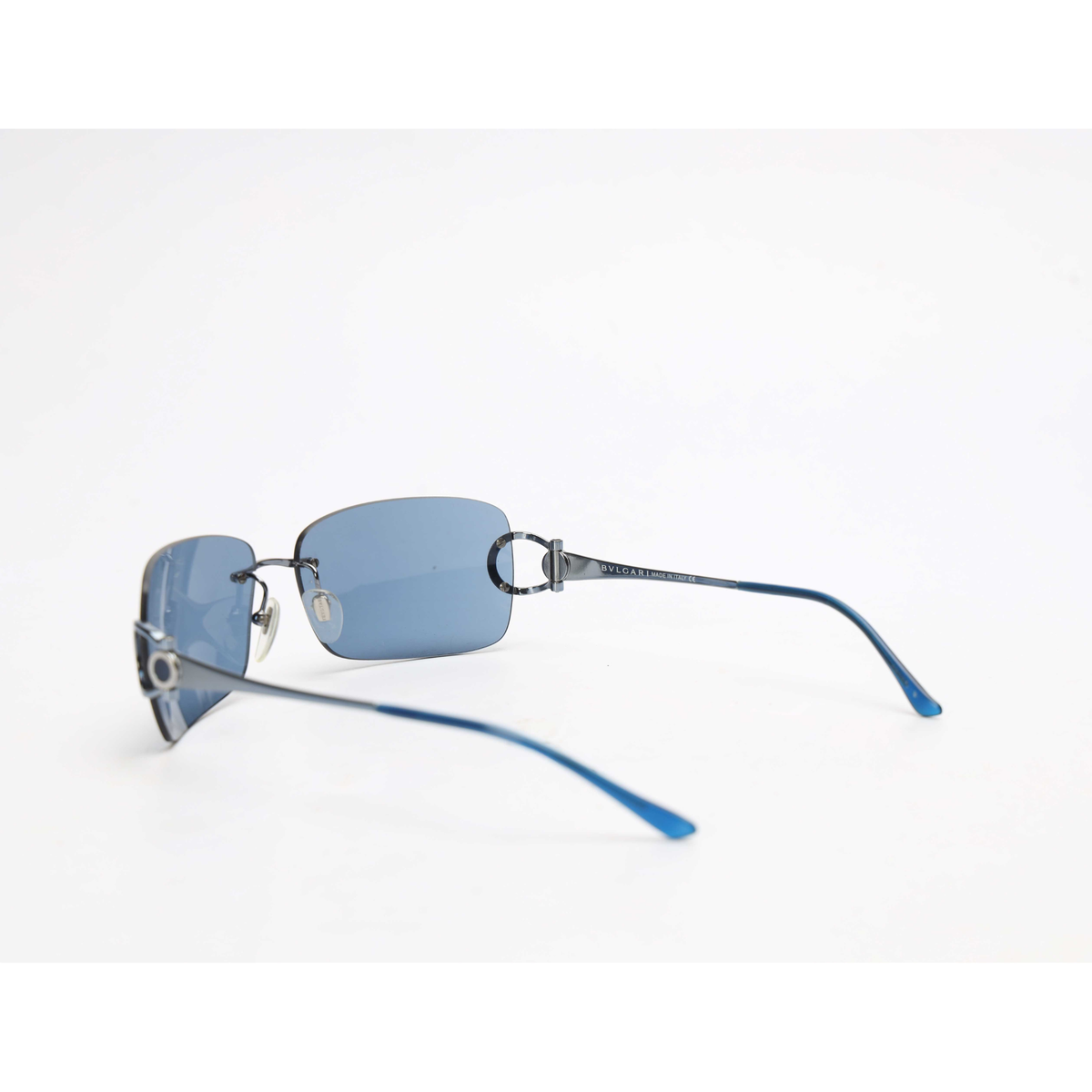 Bulgari Rectangle Frame Blue Sunglasses