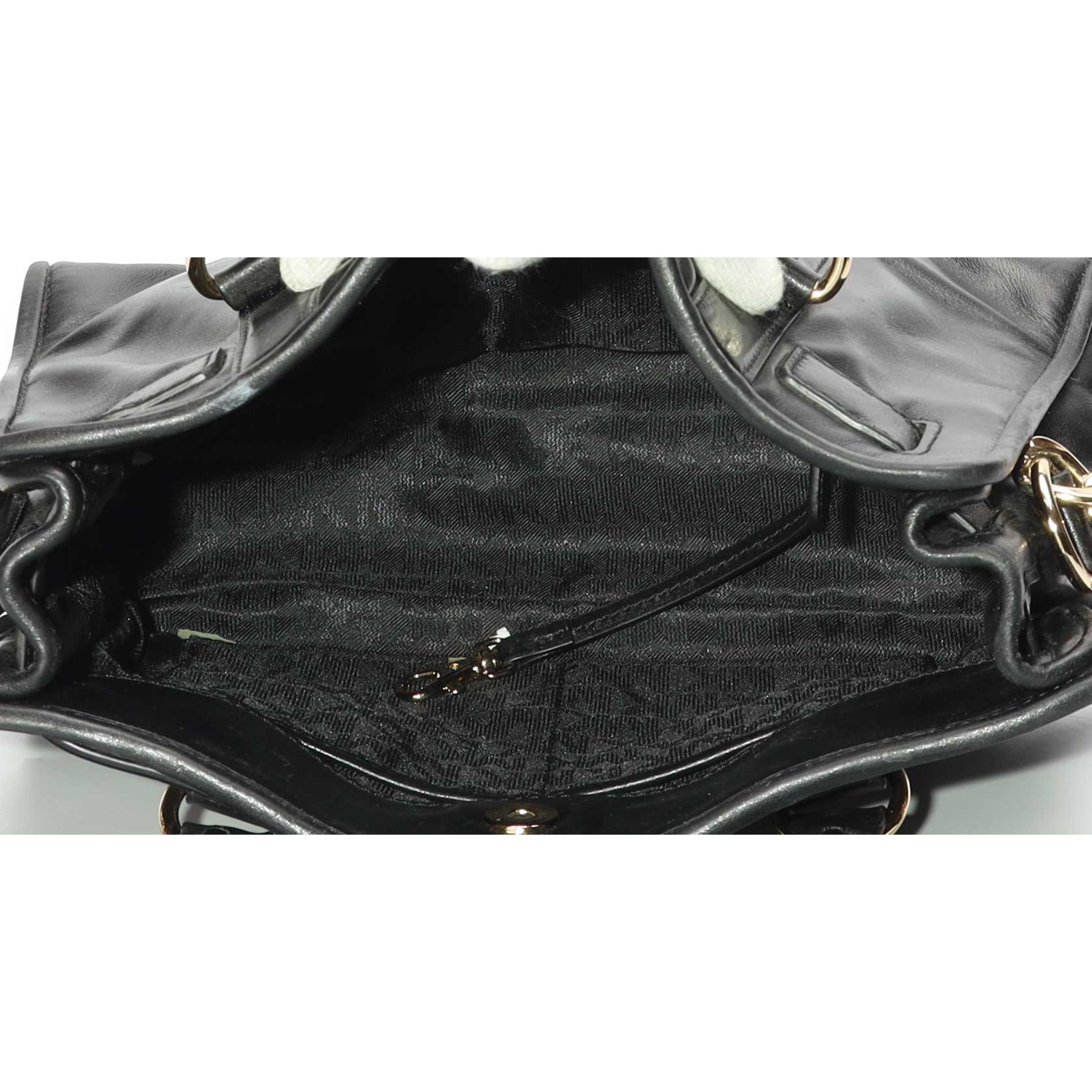 Michael Kors Hamilton Black Quilted Satchel