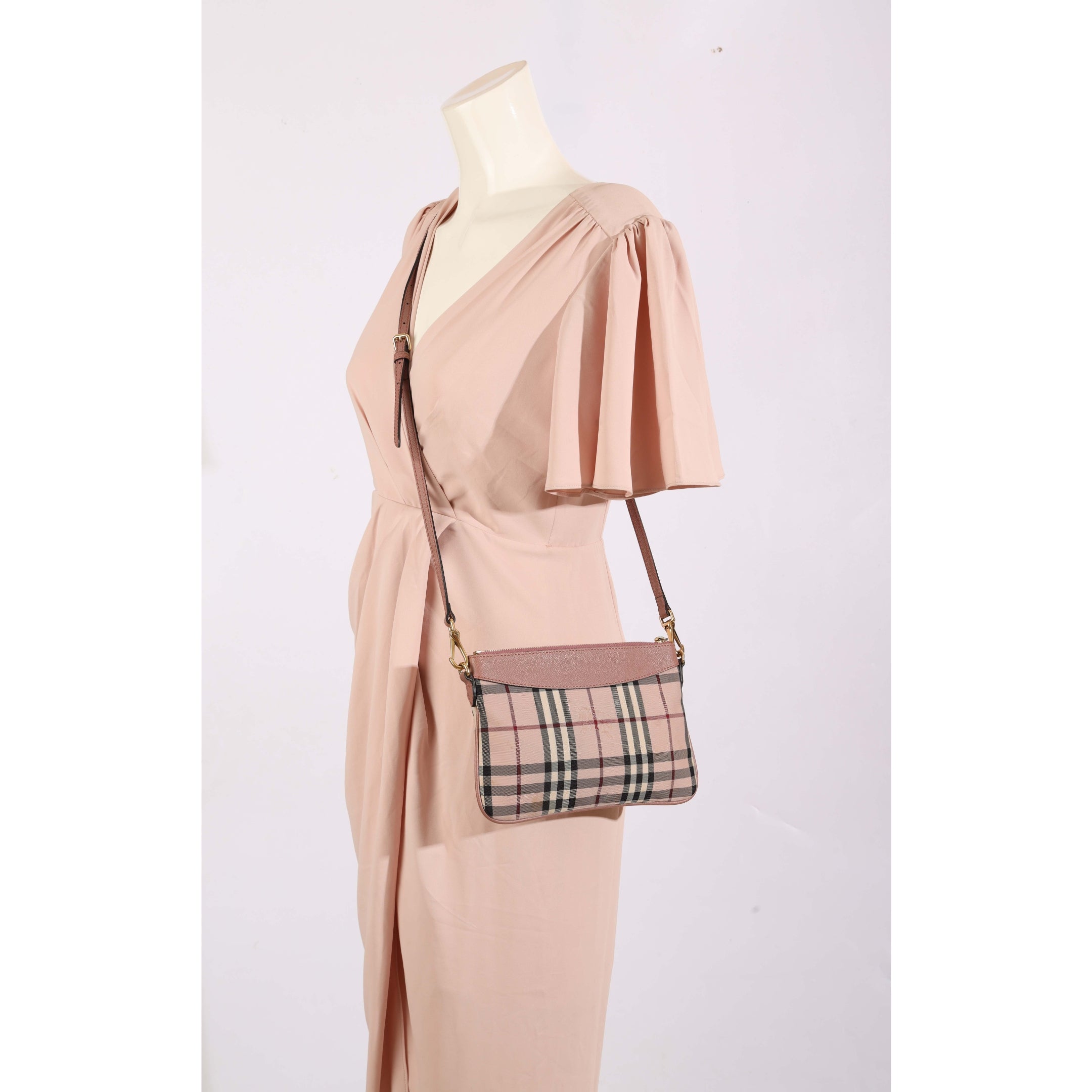 Burberry Pink House Check Crossbody Bag