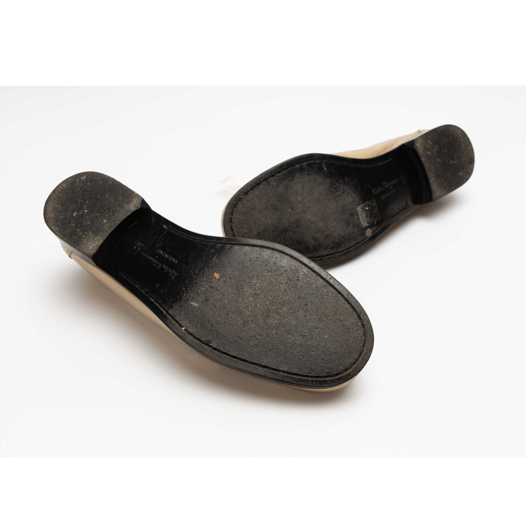 Salvatore Ferragamo Gold Gancio Loafers