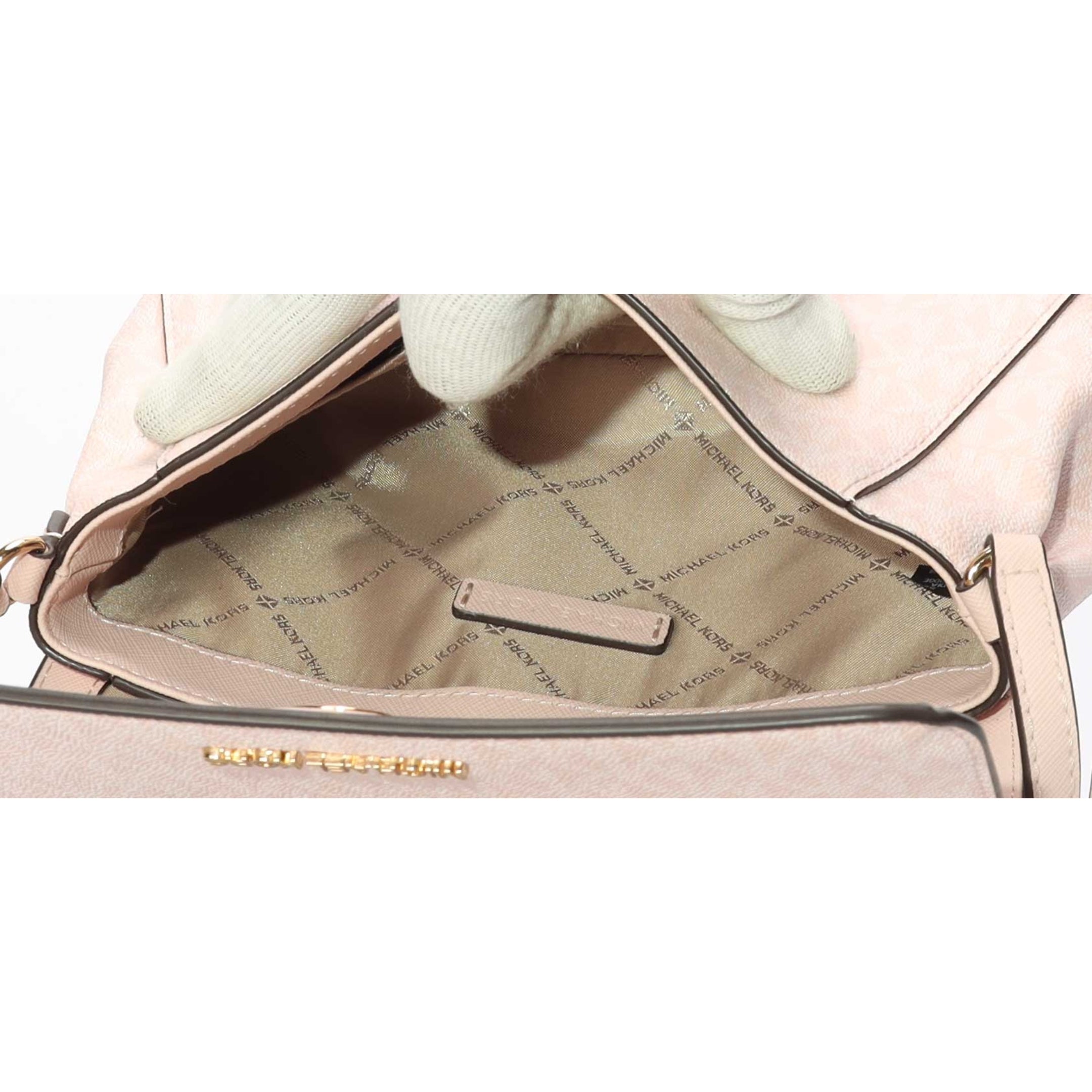 Michael Kors Pink Logo Crossbody Bag