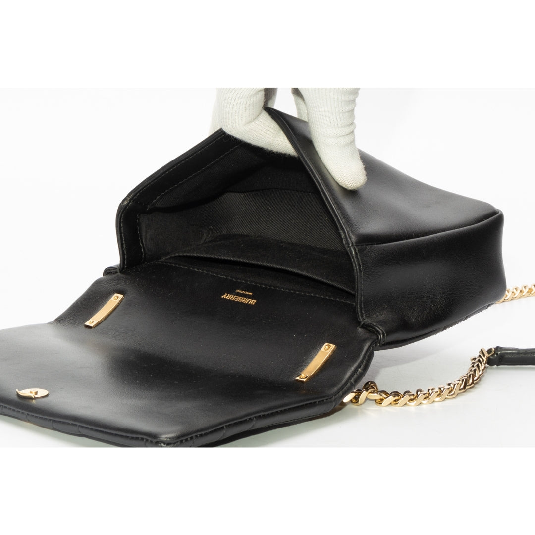 Burberry Black Quilted Leather Small Lola Crossbody Bag