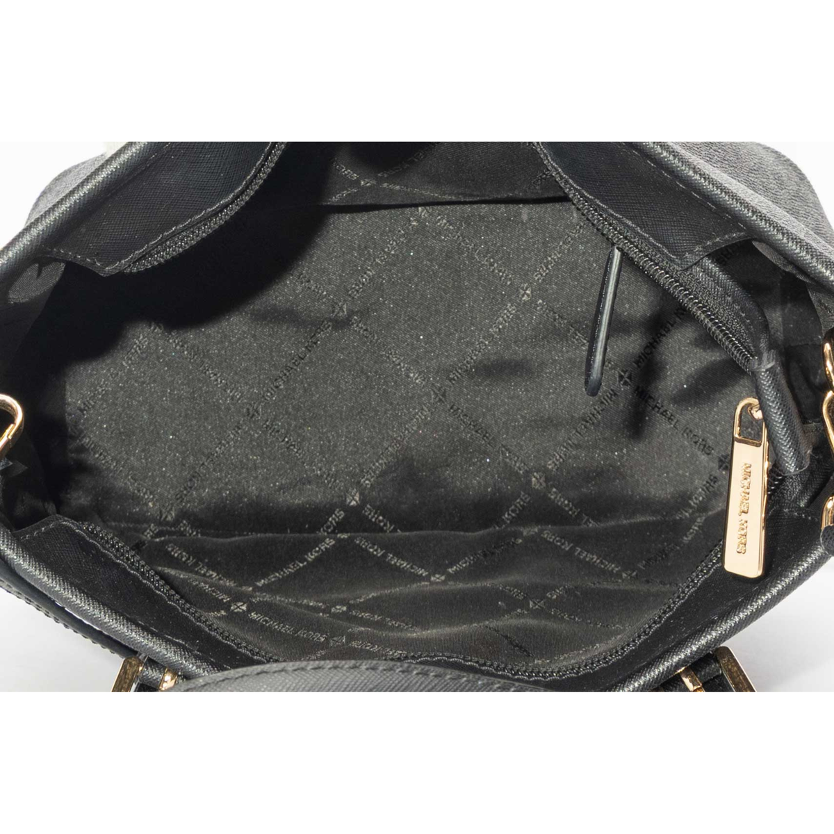 Michael Kors Jet Set Travel Logo Black Convertible Satchel