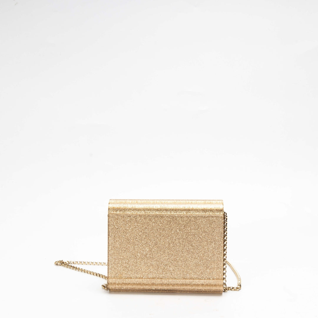 Jimmy Choo Candy Coarse Glitter Clutch
