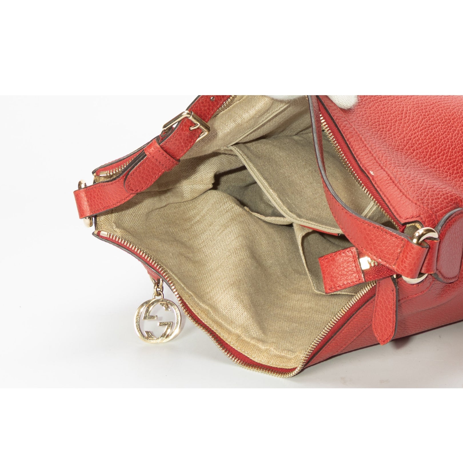 Gucci Red GG Charm Hobo Bag