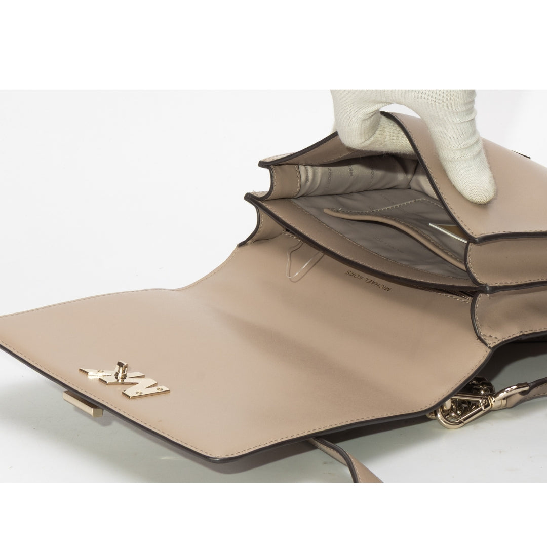 Michael Kors Beige Mott Crossbody Bag