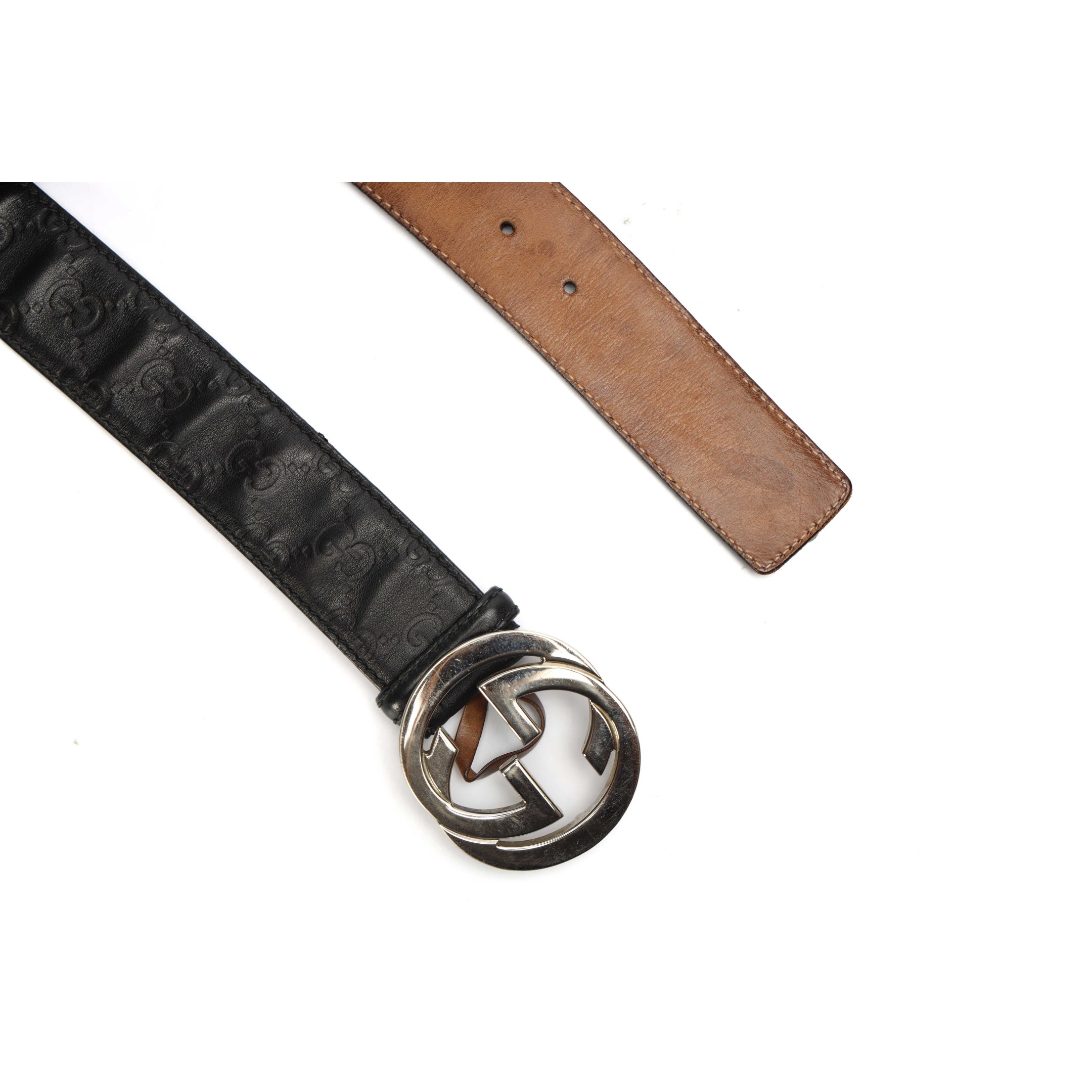 Gucci Brown GG Logo Casual Belt