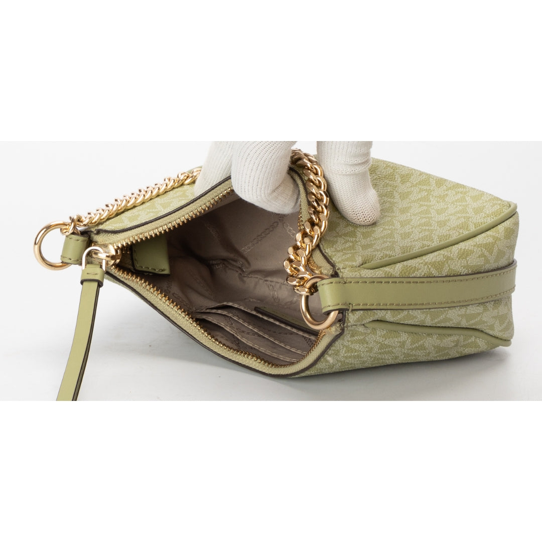Michael Kors Green Jet Set Charm Logo Small Shoulder Bag