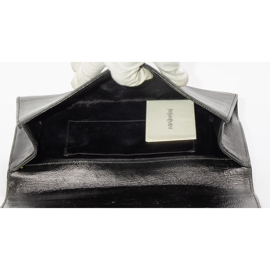 Yves Saint Laurent Black Belle De Jour Flap Clutch