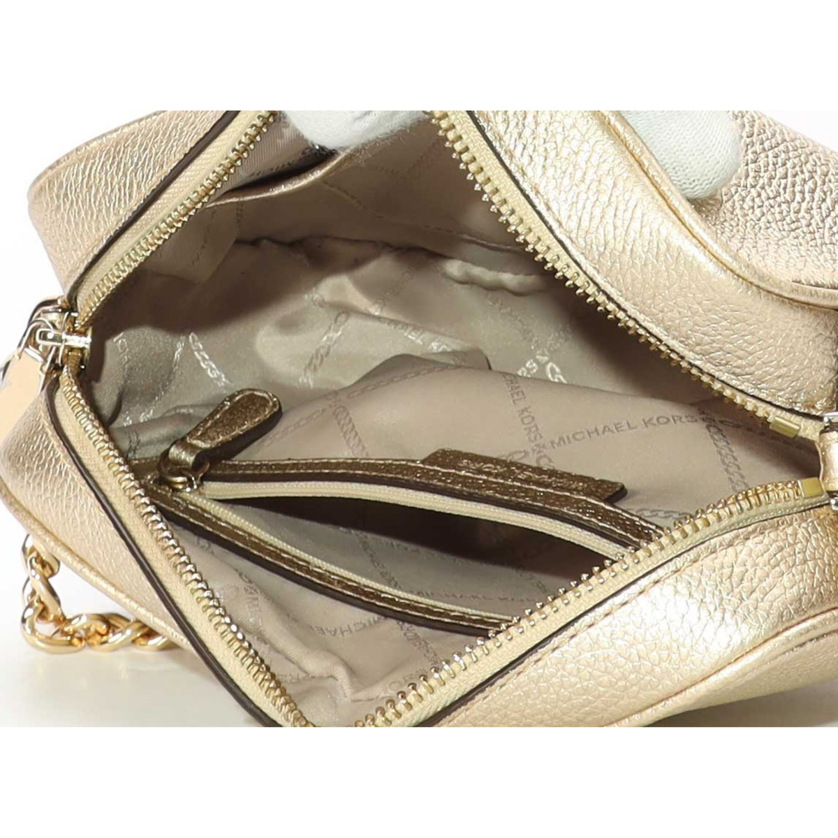 Michael Kors Ginny Metallic Crossbody Bag