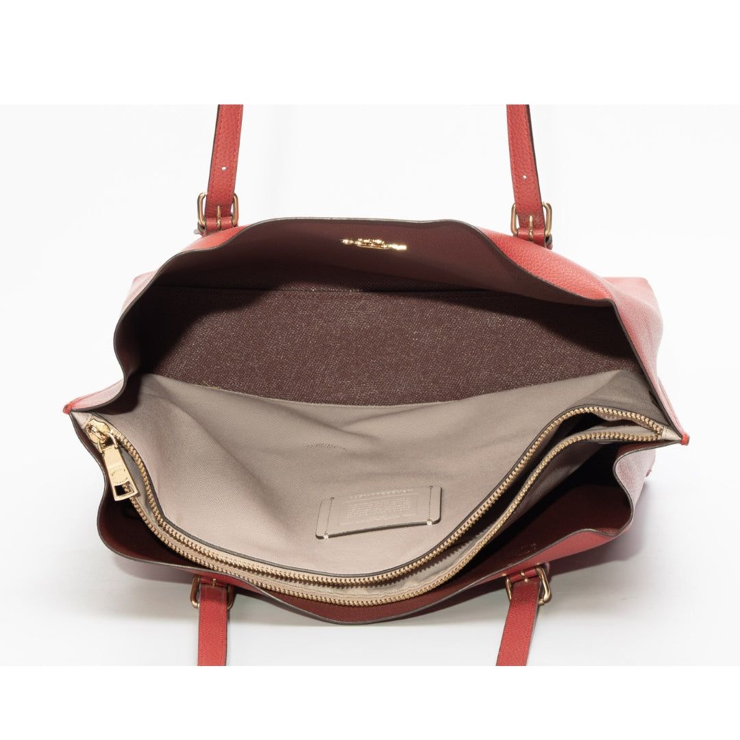Coach Red Mollie Tote Bag