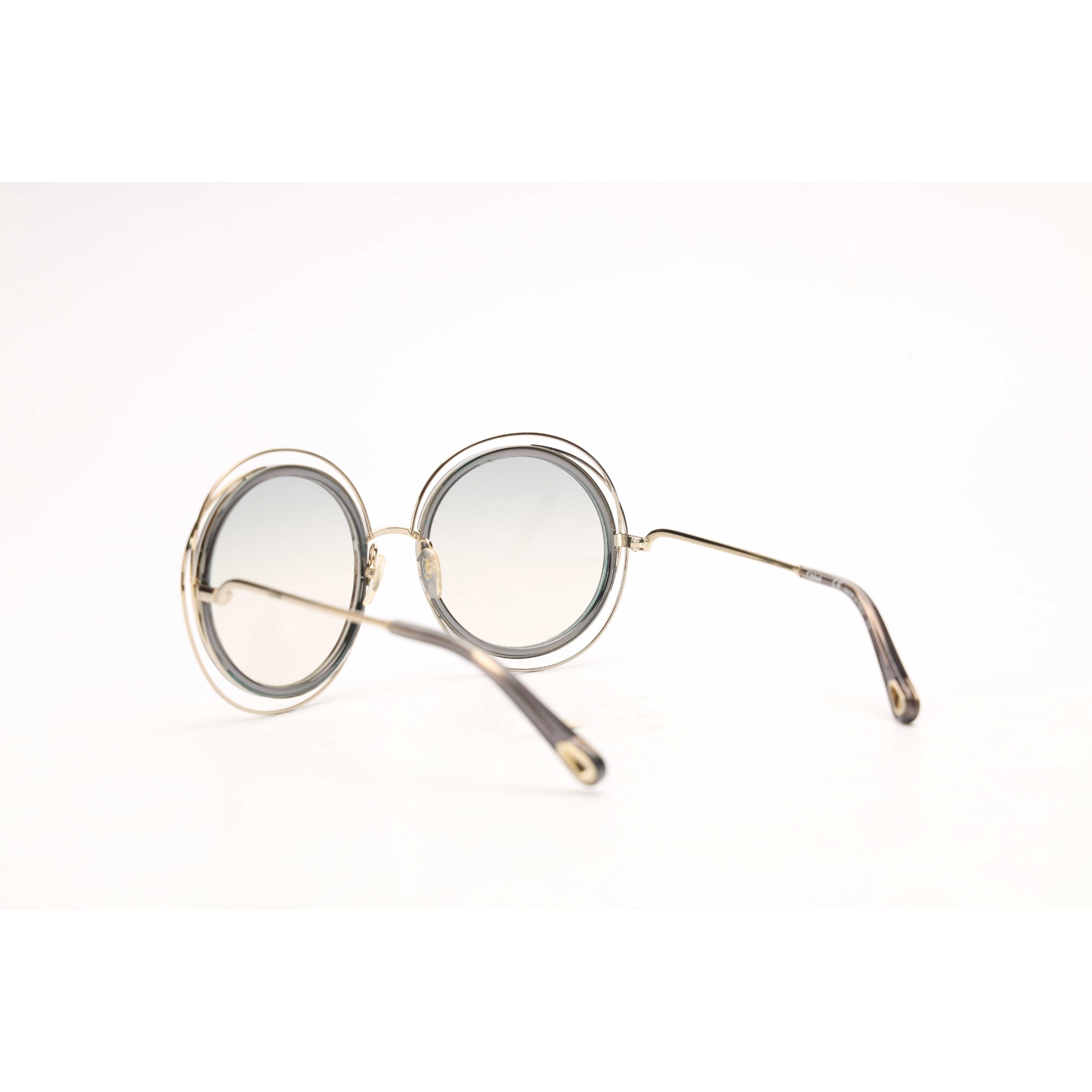 Chloe Gradient Carlina Round Sunglasses