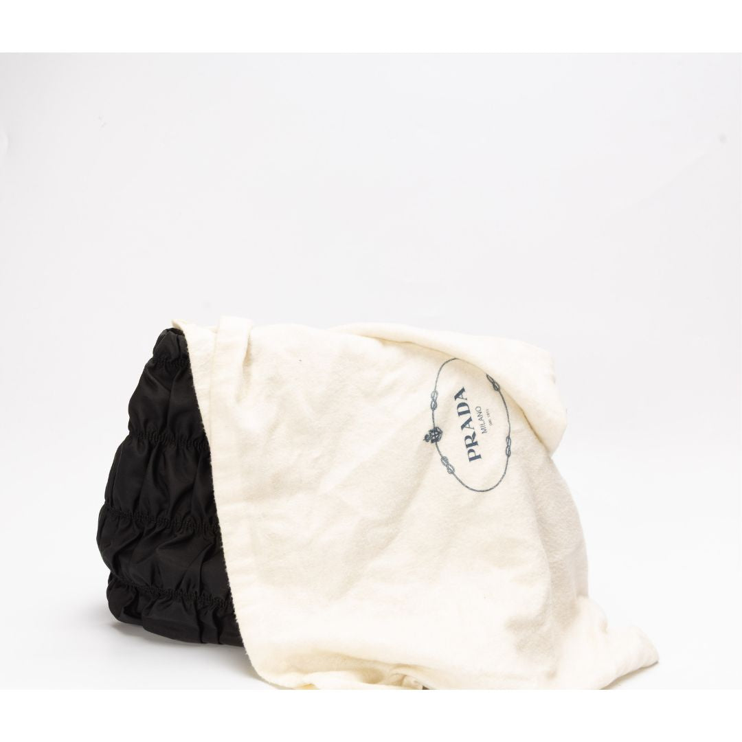 Prada Black Tessuto Nylon Gaufre Tote