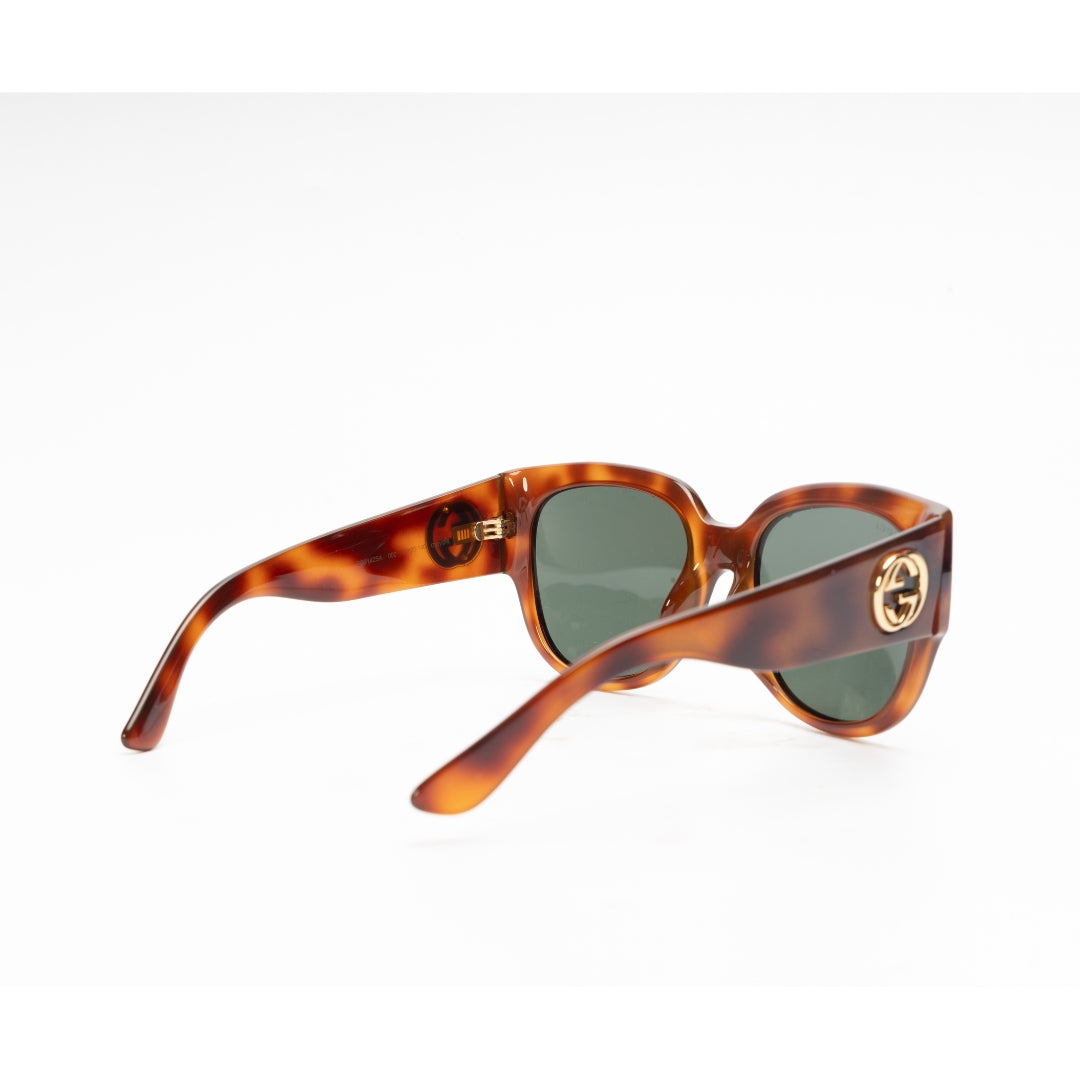 Gucci Brown Tortoise Shell Acetate Oversized Sunglasses