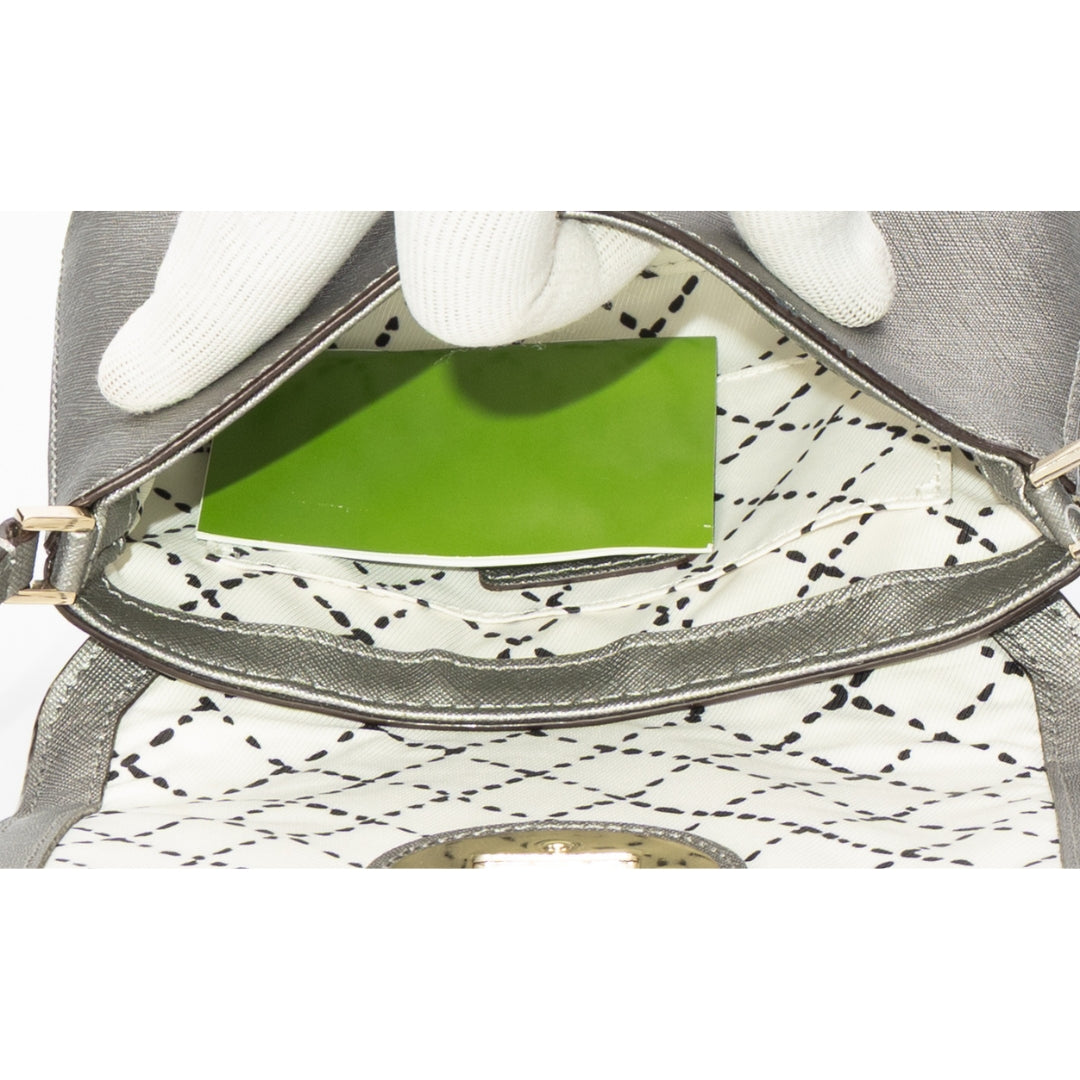 Kate Spade Grey Saffiano Leather Crossbody Bag