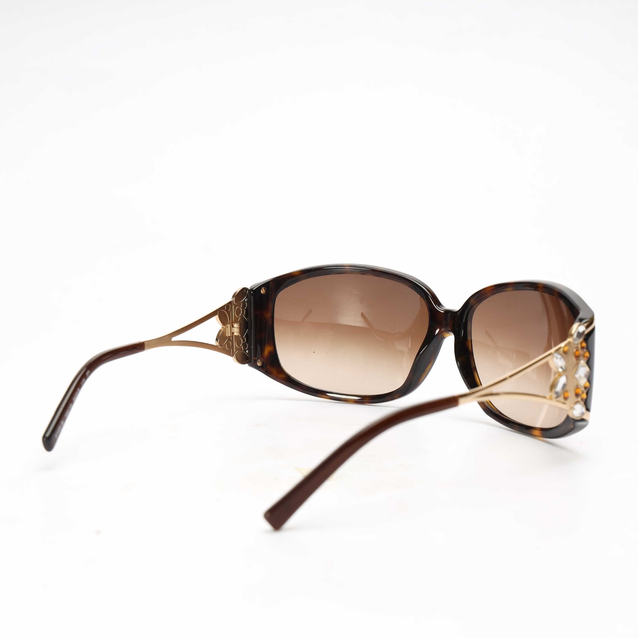 Salvatore Ferragamo Brown Studded Sunglasses