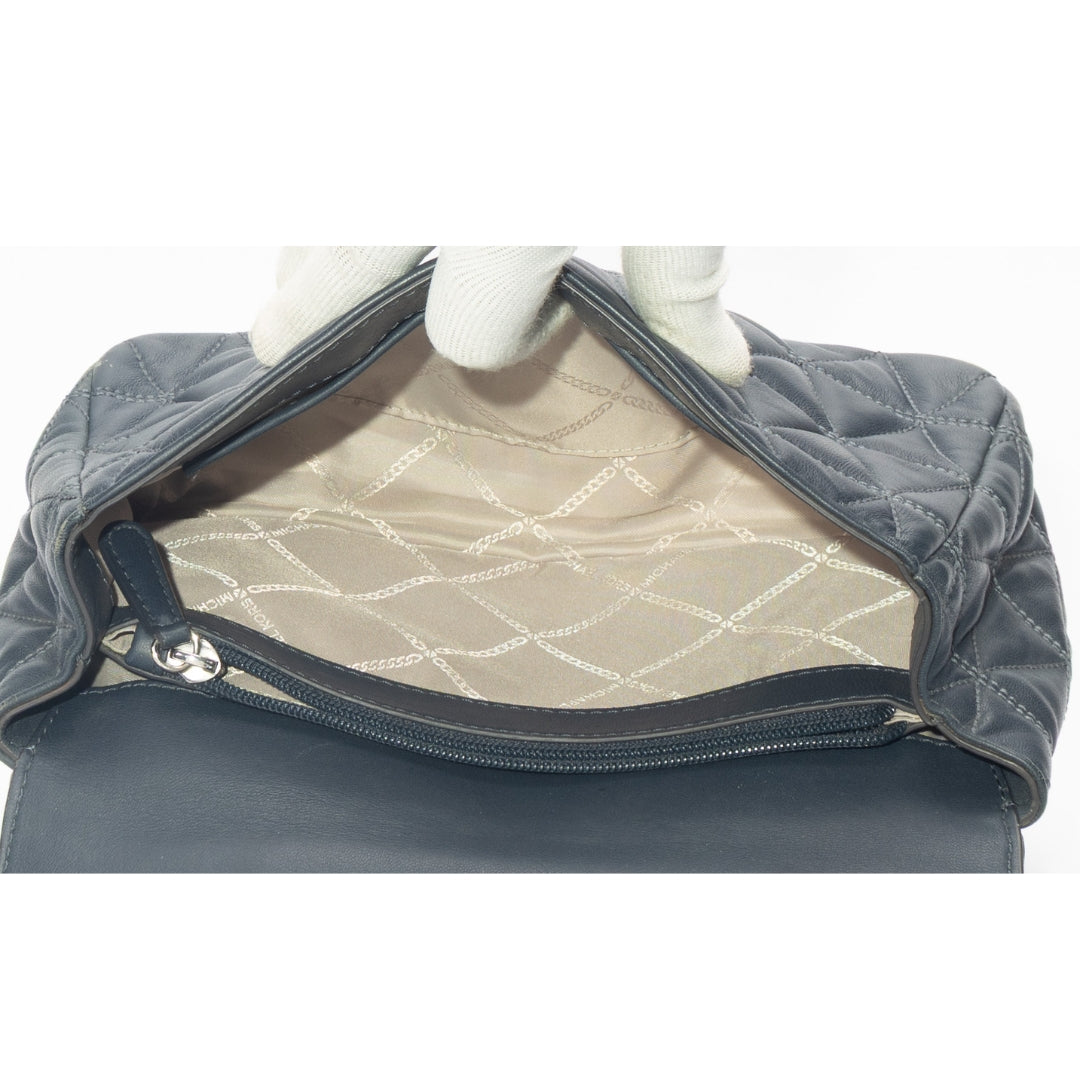 Michael Kors Sloan Navy Large Quilted Shoulder Bag