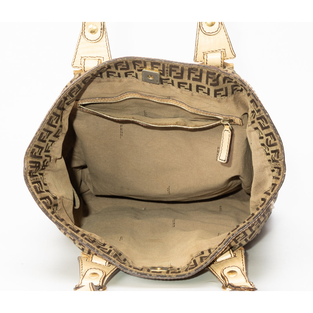 Fendi Zucchino Vitello Shopping Tote