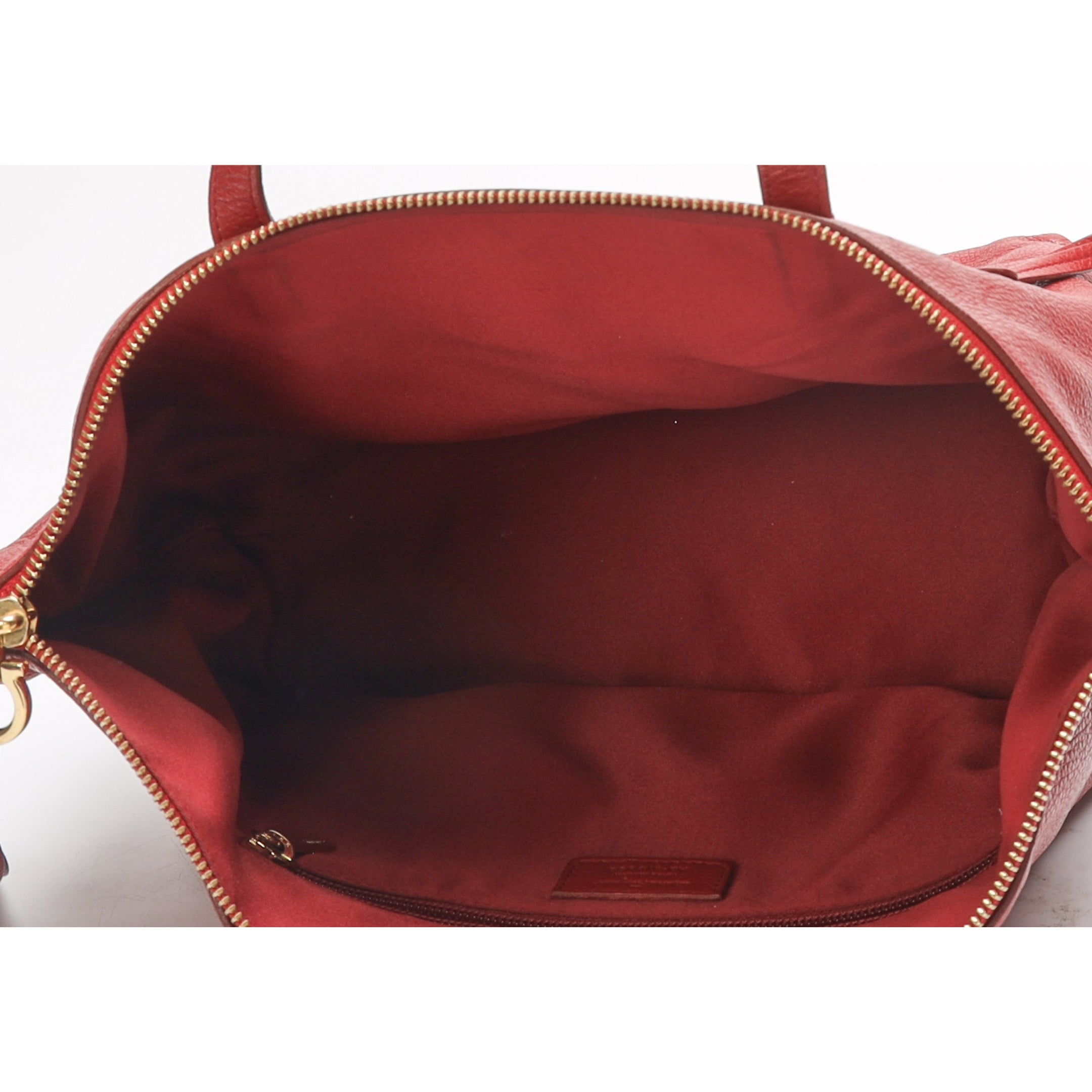 Salvatore Ferragamo Red Front Pocket Satchel