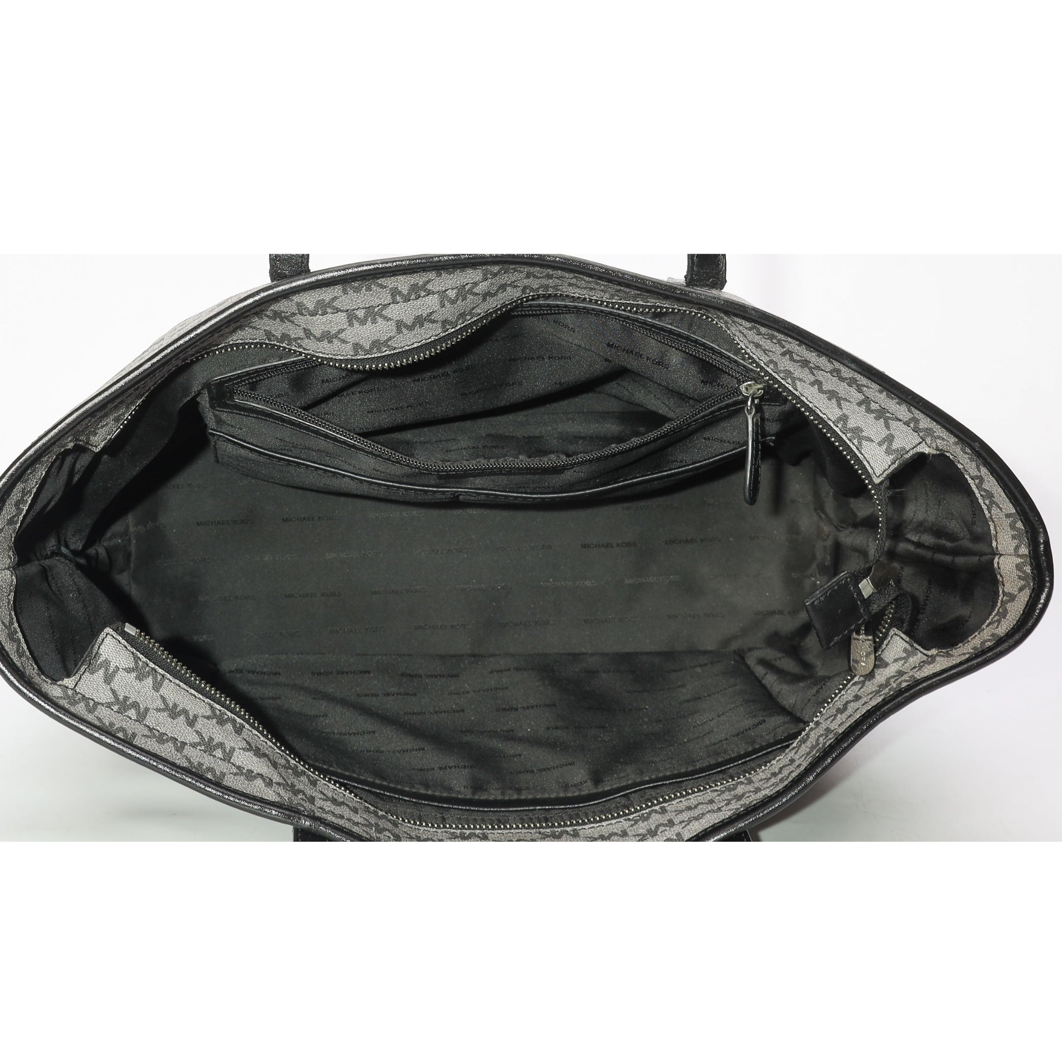 Michael Kors Emry Large Black & Grey Logo Tote