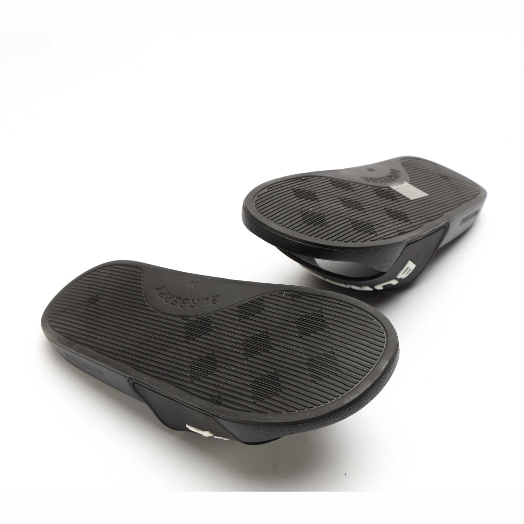Burberry Black Logo Slides