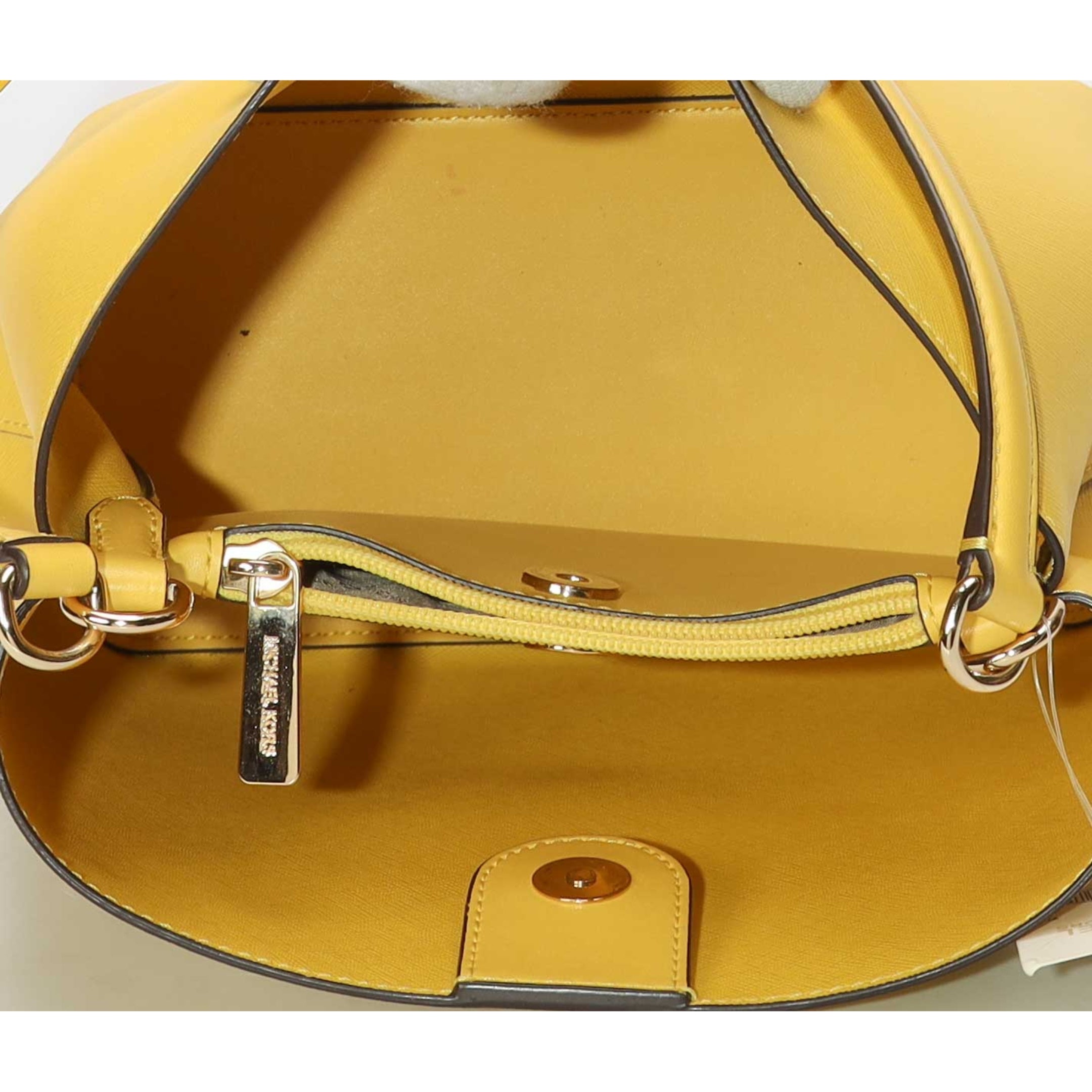 Michael Kors Pratt Medium Yellow Shoulder Bag