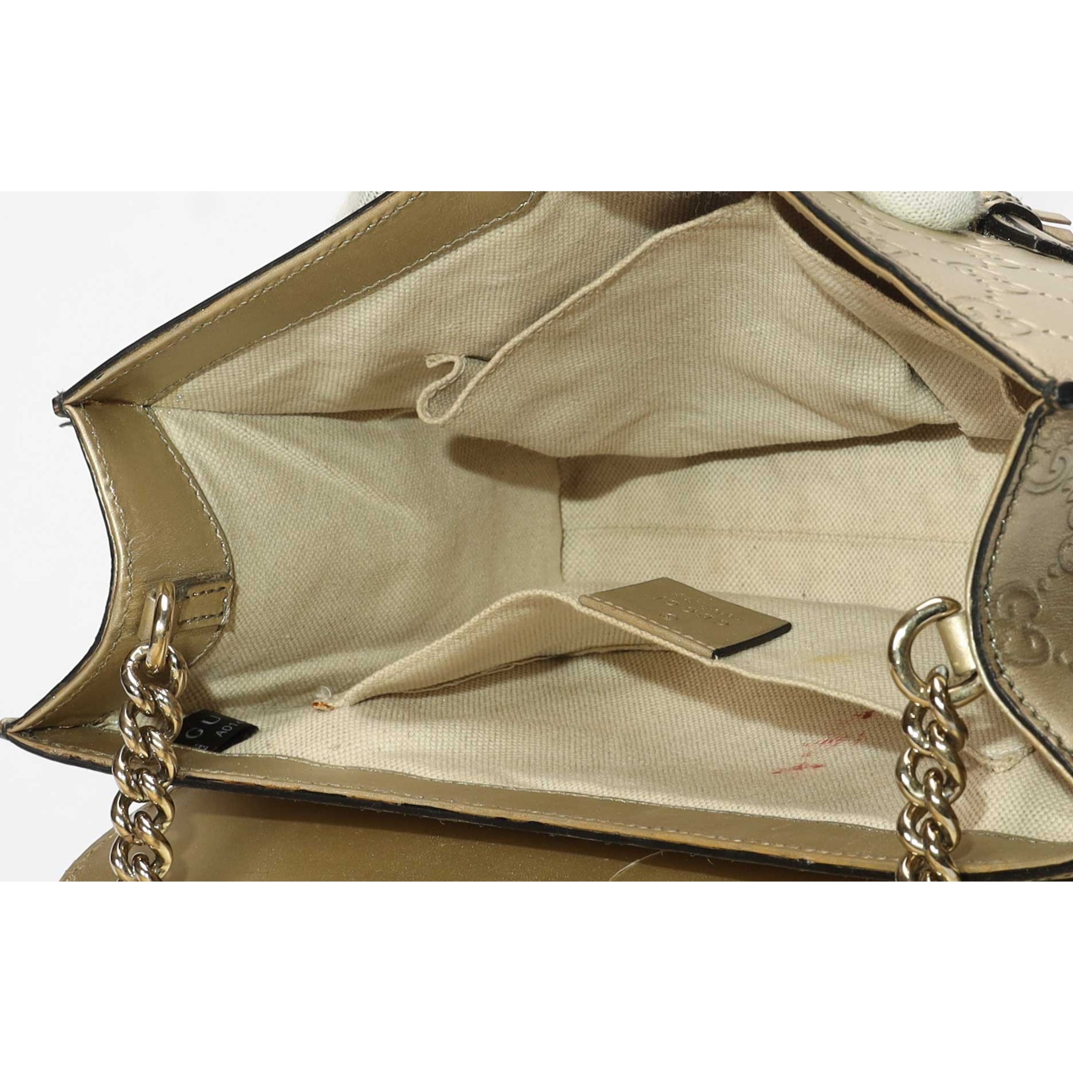 Gucci Guccissima Emily Metallic Shoulder Bag