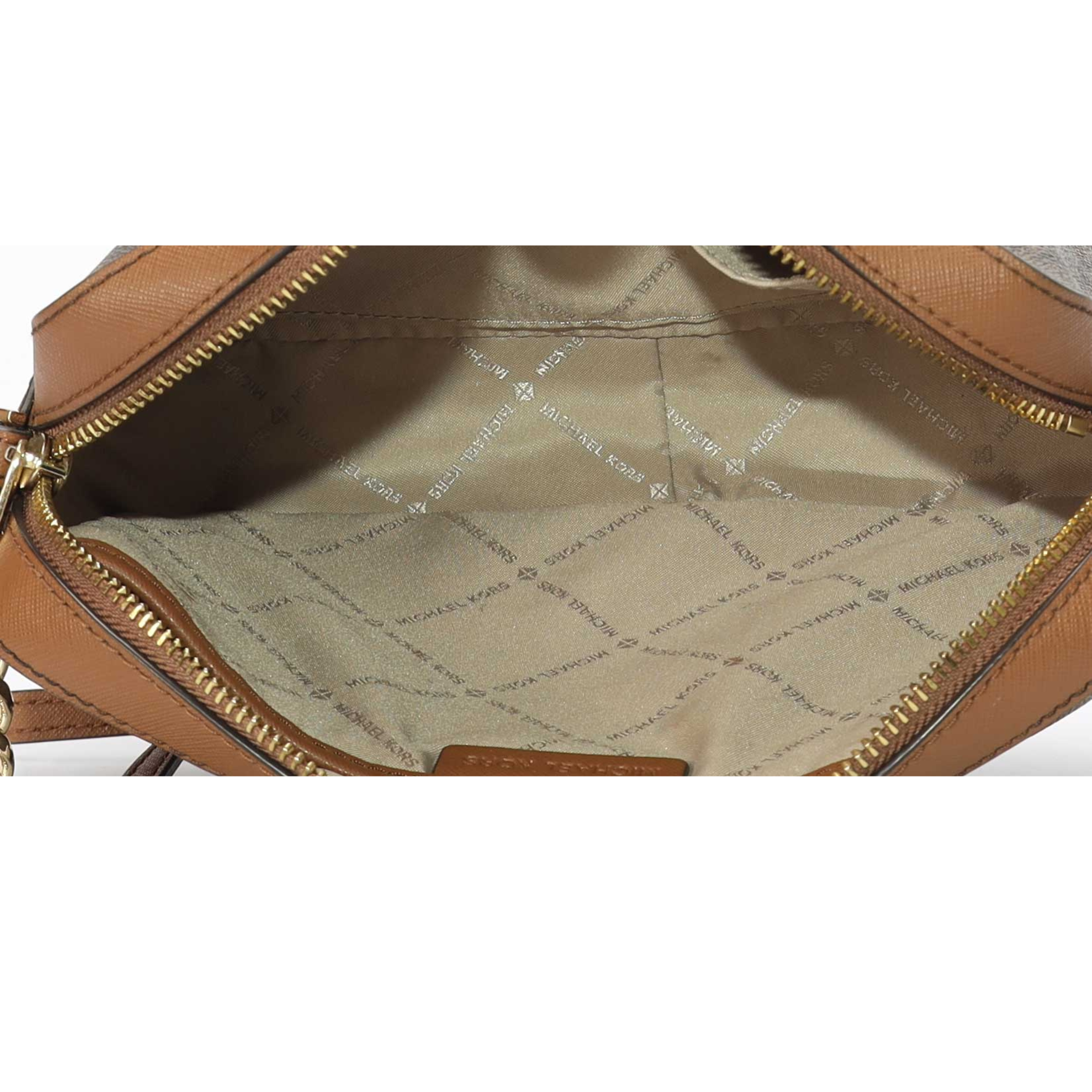 Michael Kors Jet Set Logo Brown CrossBody Bag