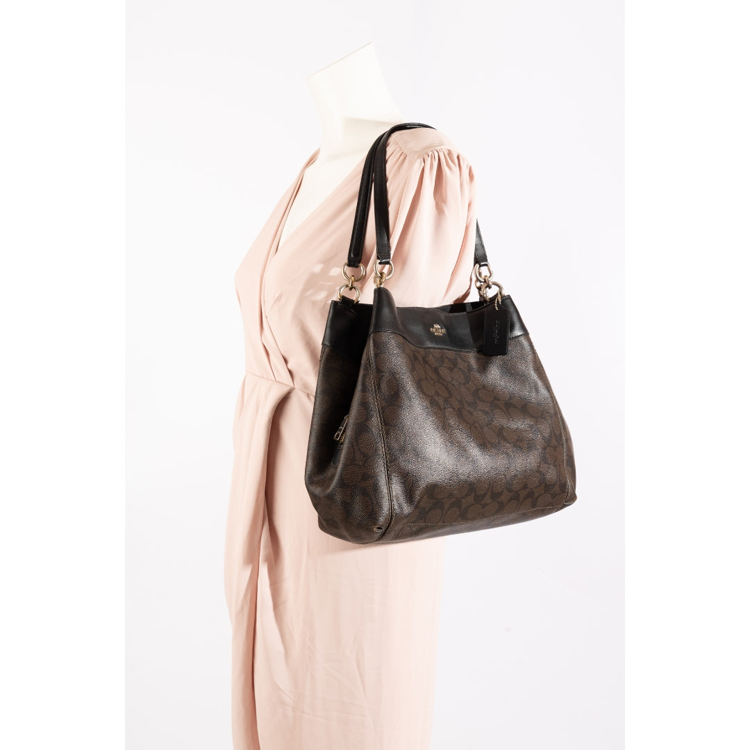 Coach Lexy Signature Jacquard Shoulder Bag