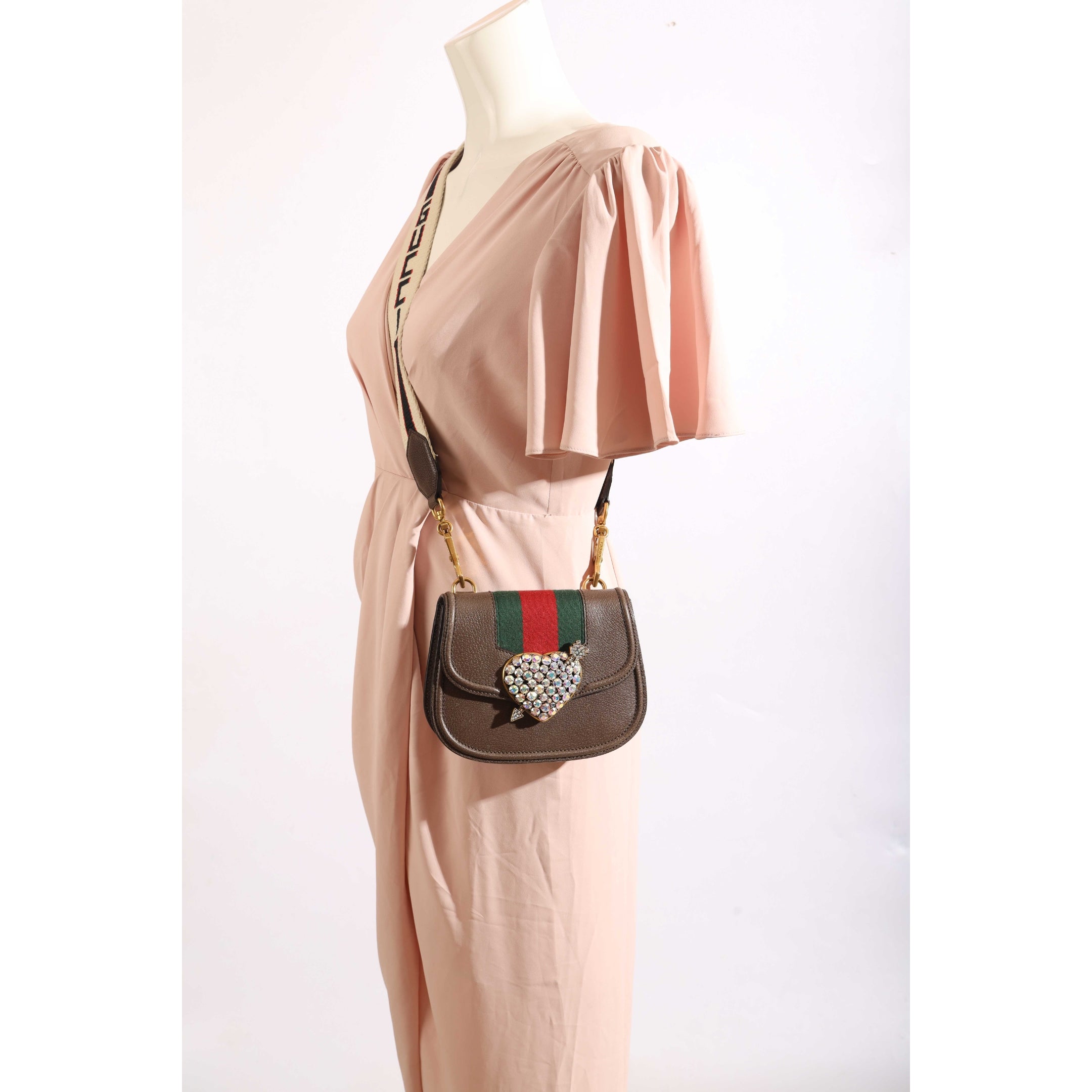 Gucci Crystal Heart Linea Totem Crossbody Bag