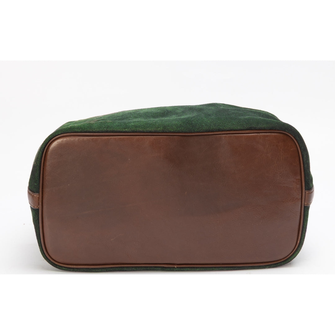 Michael Kors Green Large Suede Shoulder Bag
