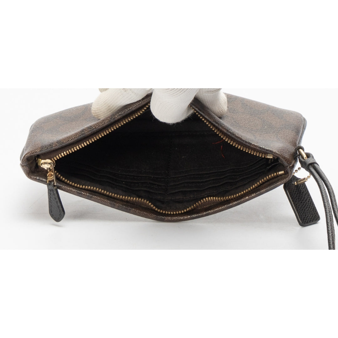 Coach Canvas Zipper Wristlet
