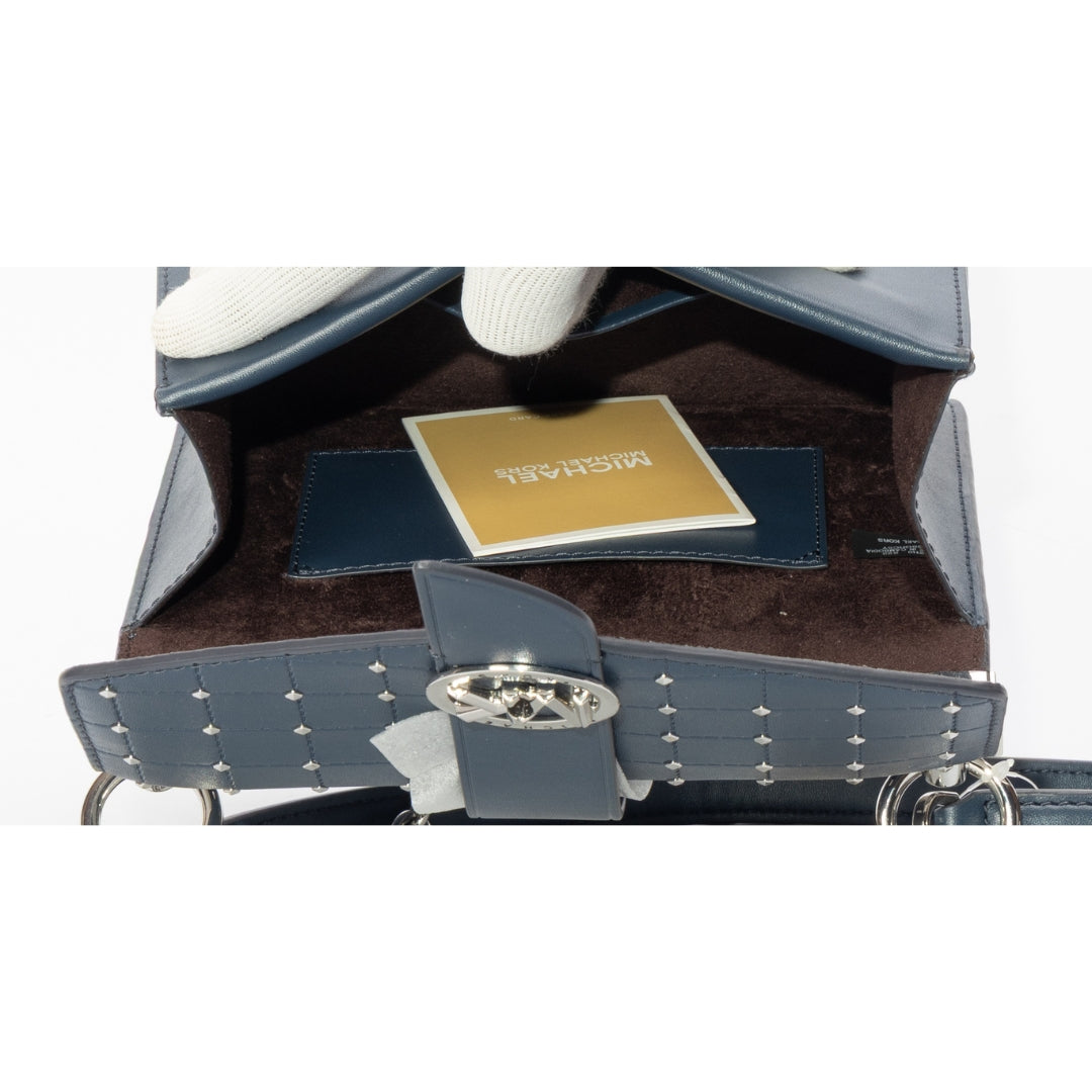 Michael Kors Greenwich Studded Faux Leather Crossbody