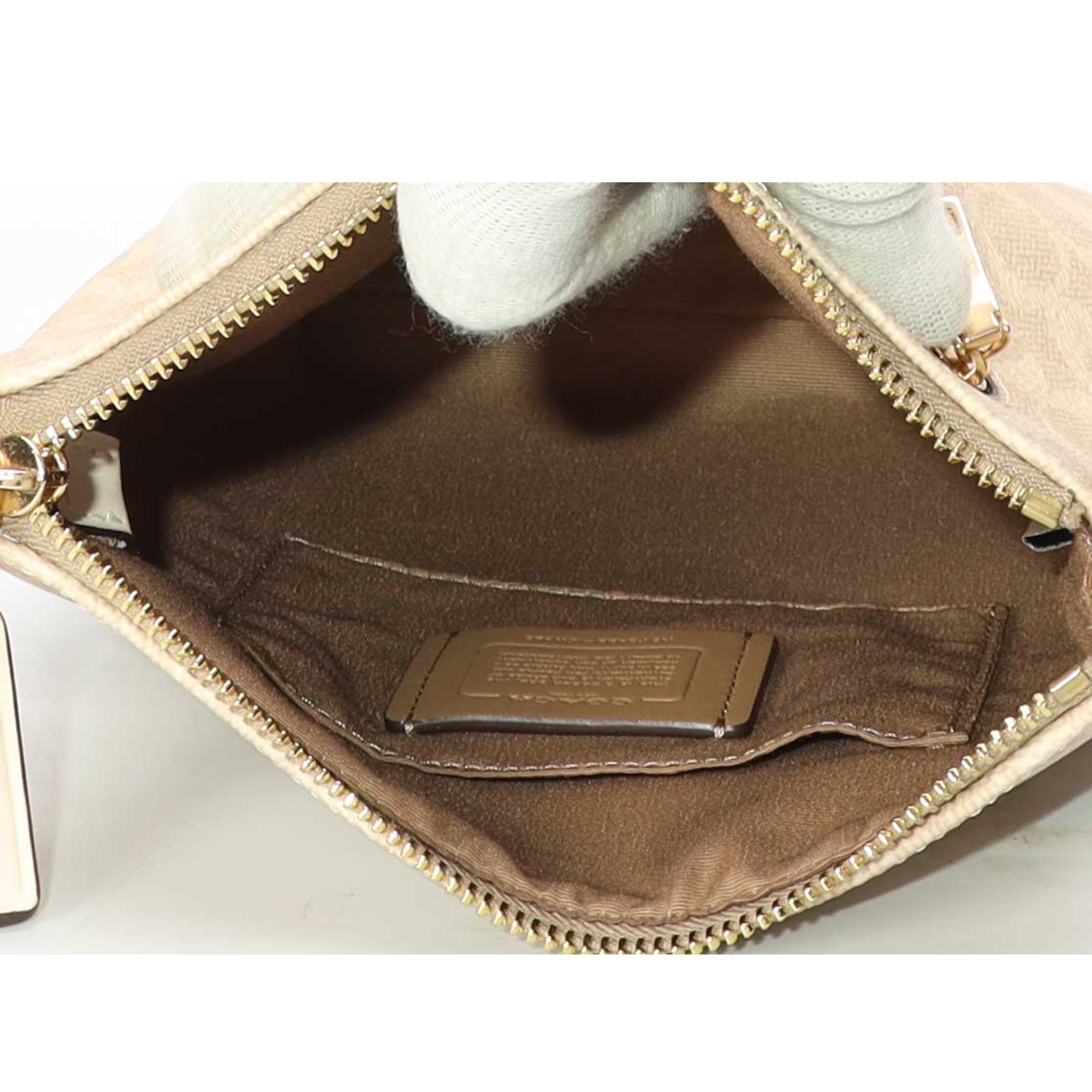 Coach Beige Mini Rowan File Crossbody Bag