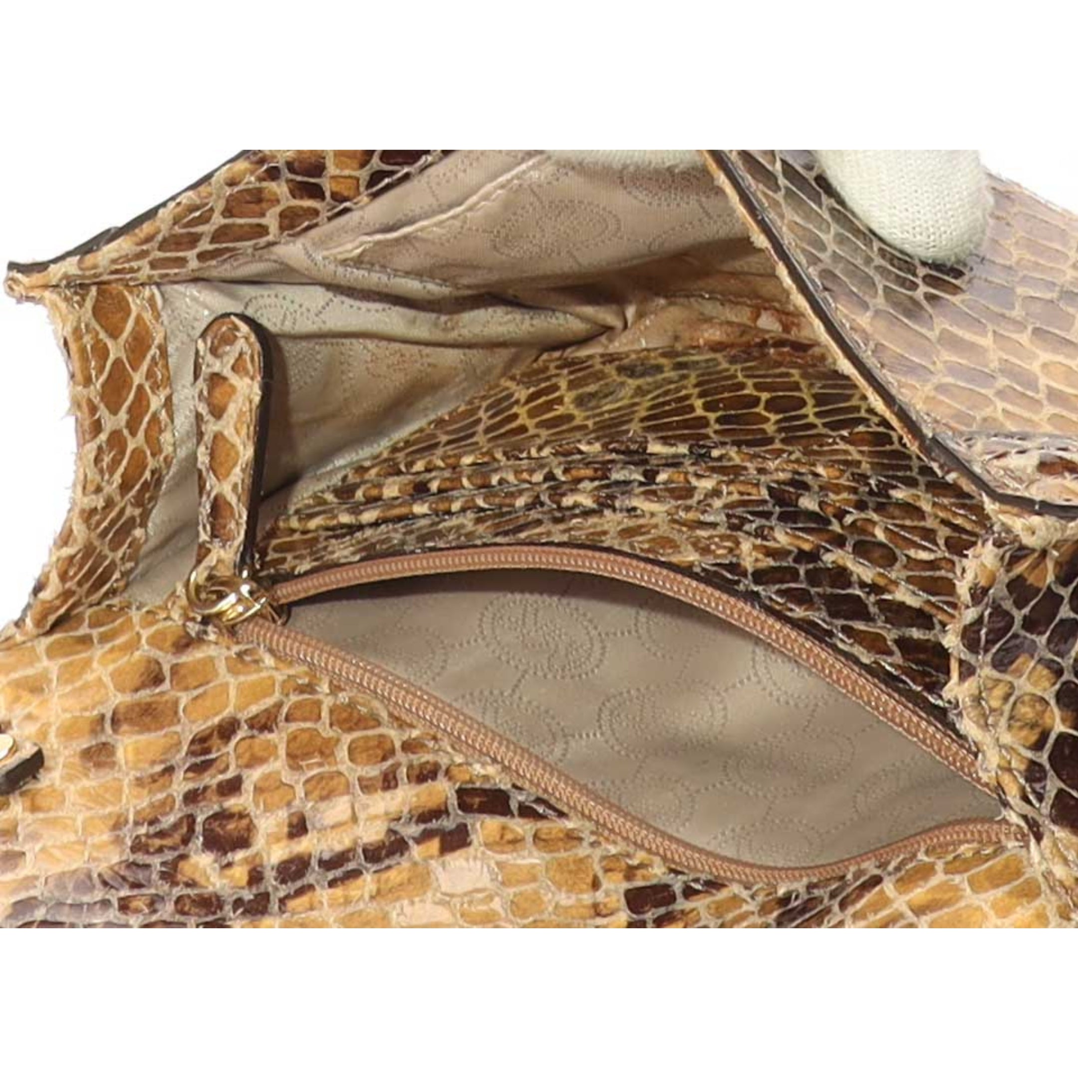 Michael Kors Fulton Python Embossed Crossbody Bag