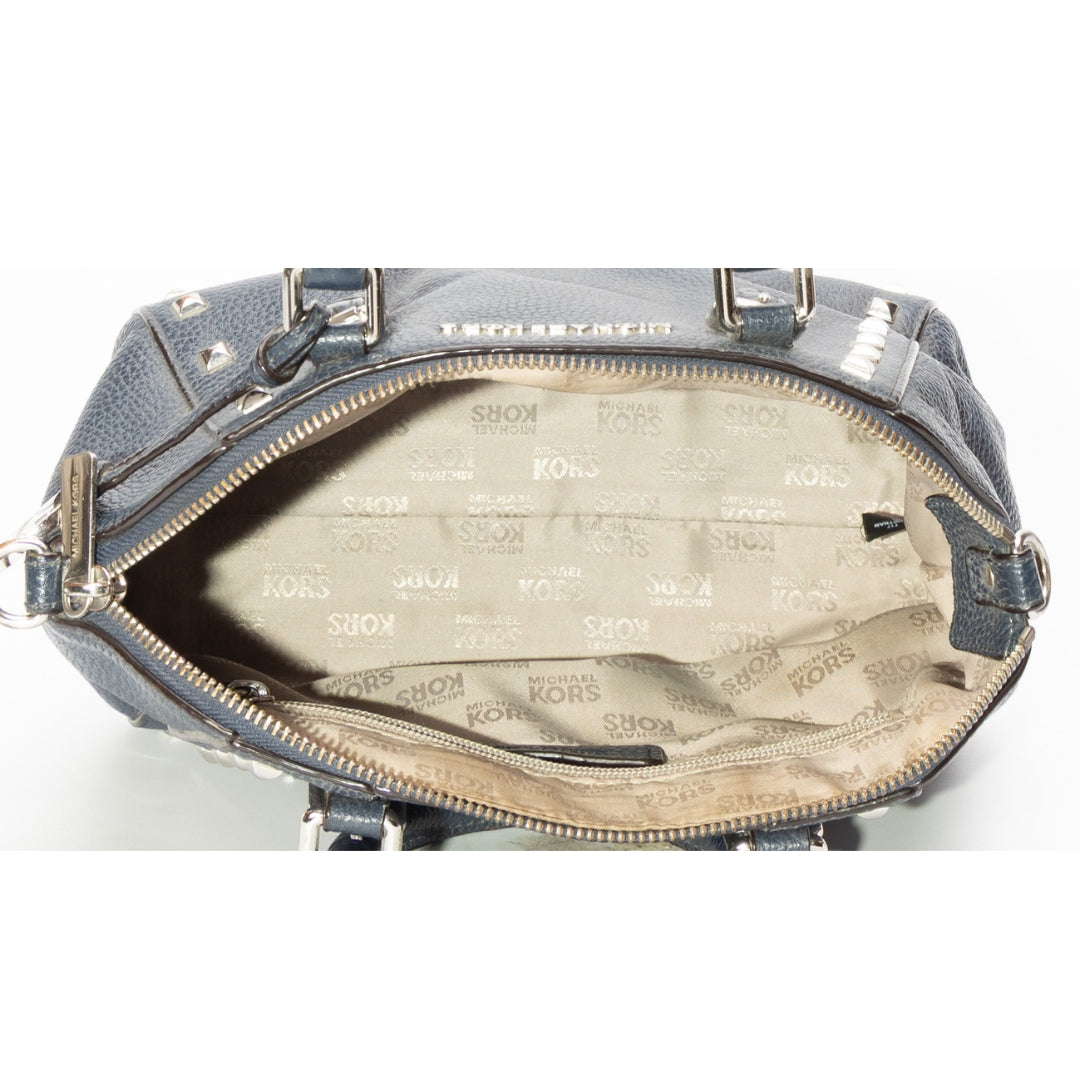 Michael Kors Navy Studded Ciara Convertible Satchel