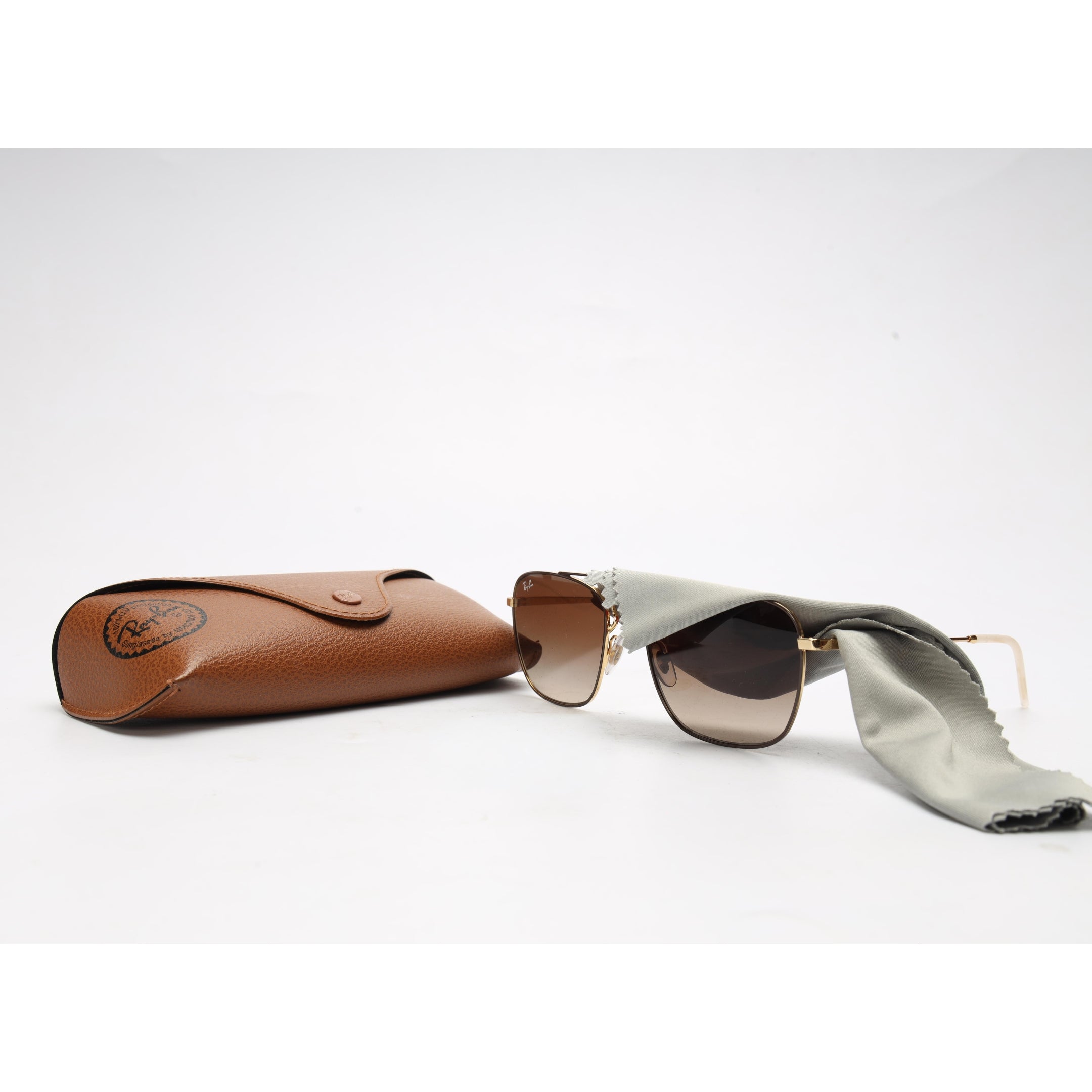 Ray Ban Brown Lens Square Sunglasses