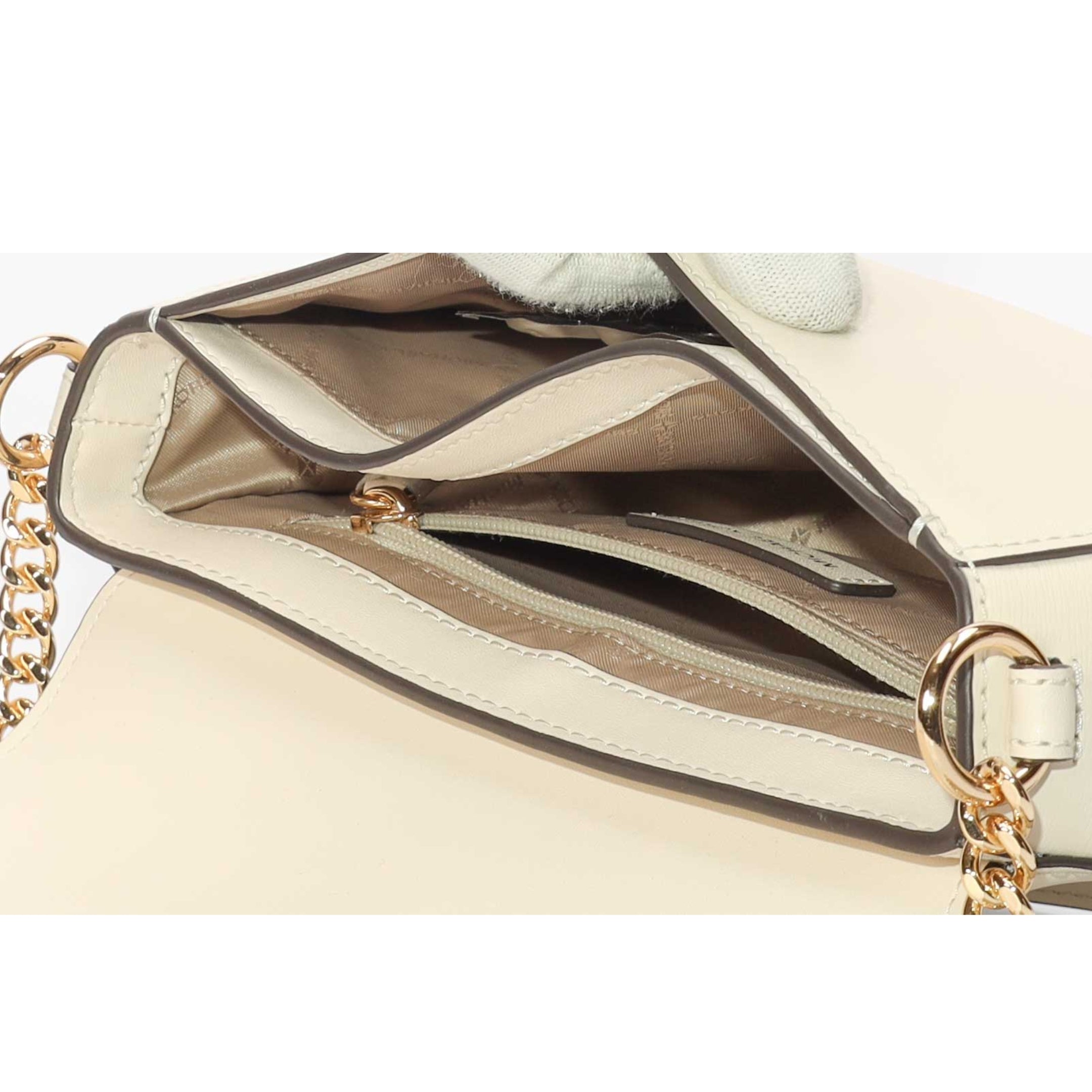 Michael Kors Mila Medium Cream Messenger Bag