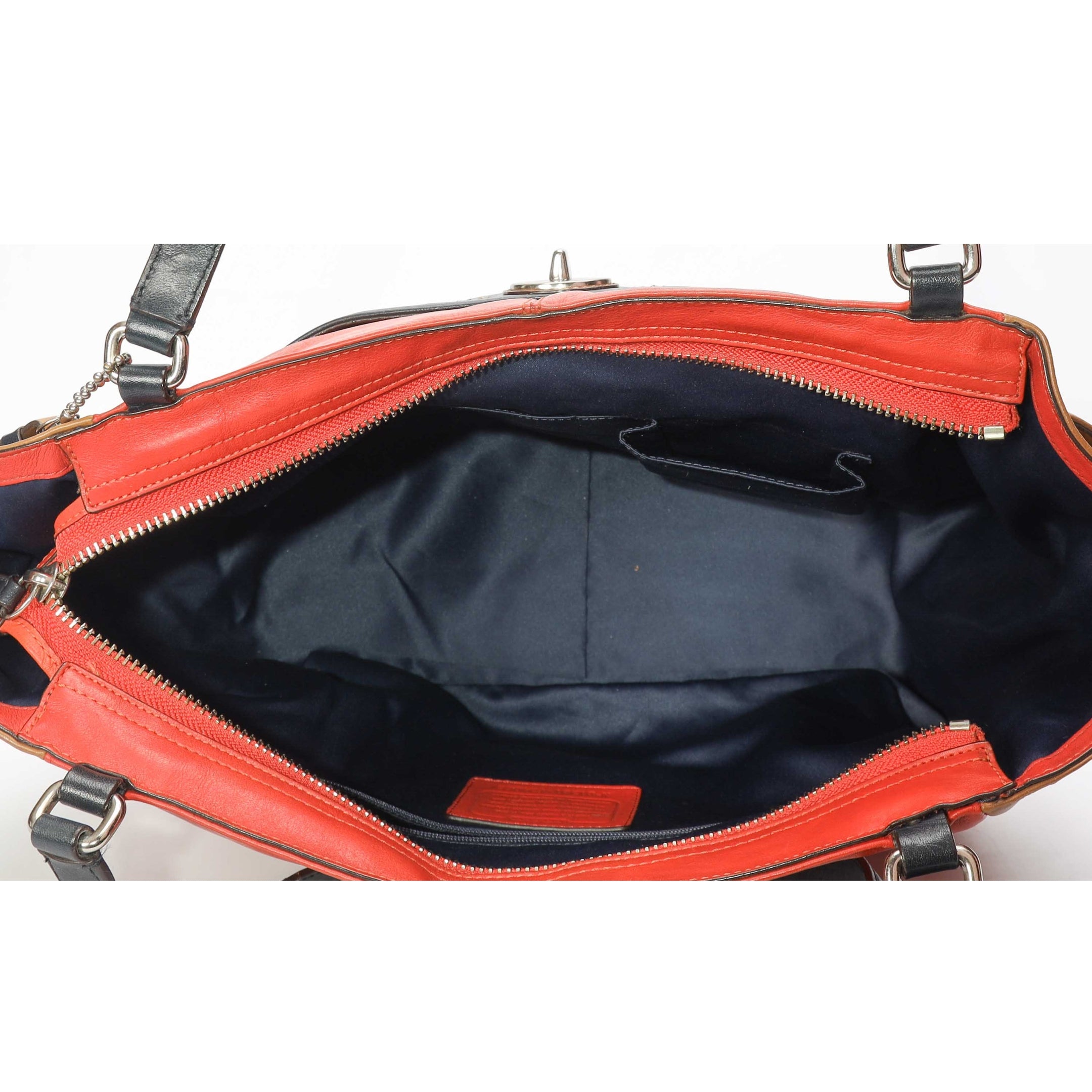 Coach Red Carrie Colourblock Tote