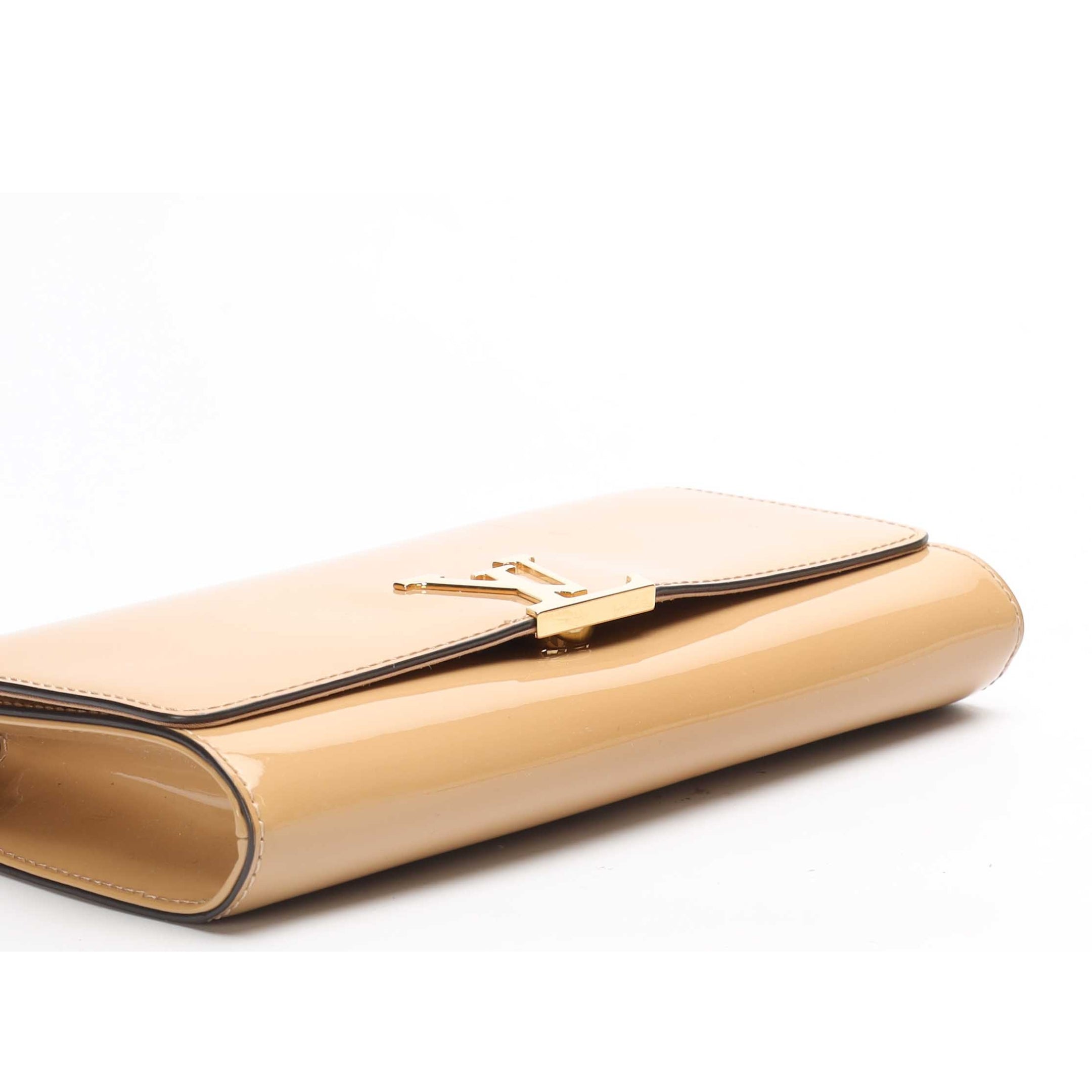 Louis Vuitton Beige Vernis Louise Clutch