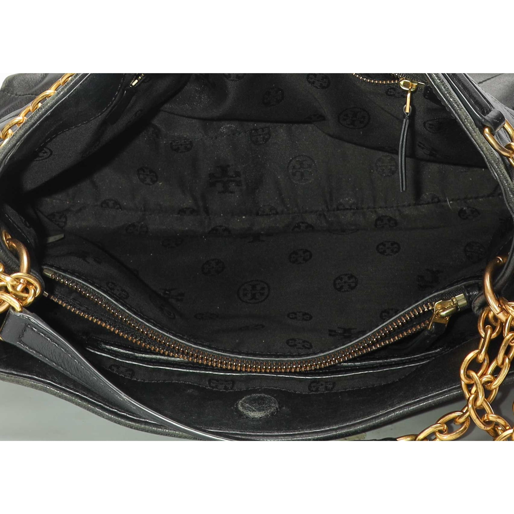 Tory Burch Black Quilted Alexa Tote