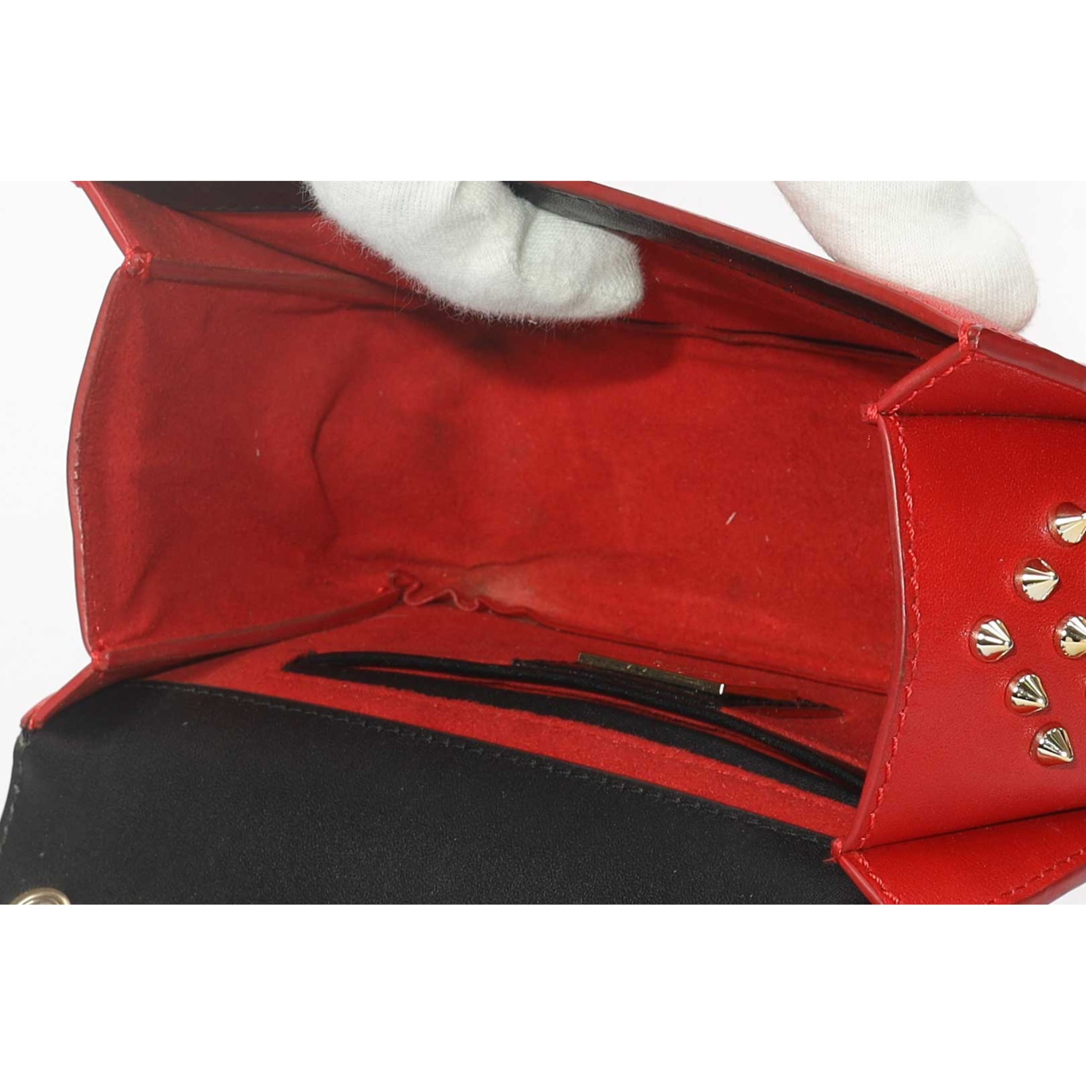 Christian Louboutin Leopard Print Spikes Shoulder Bag