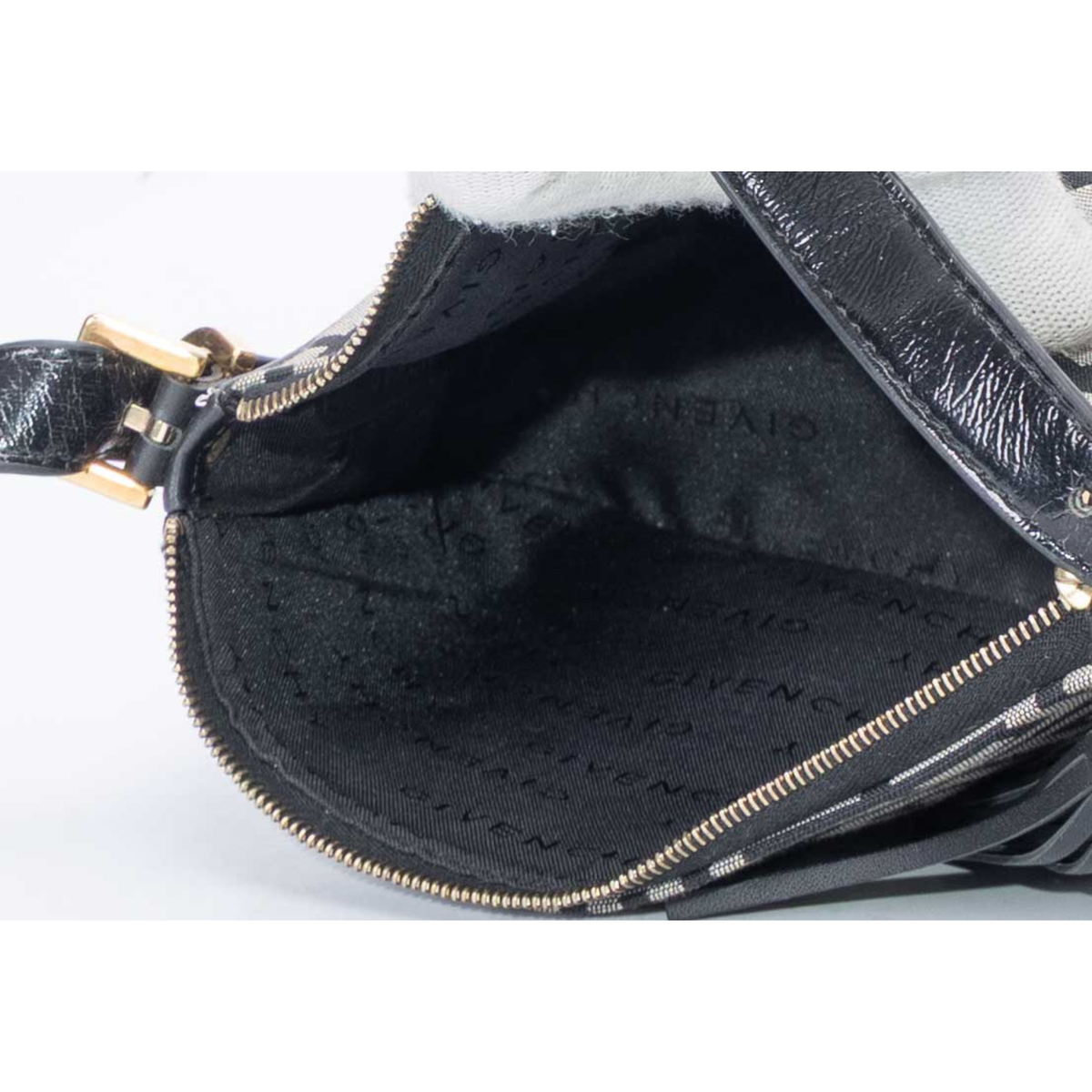 Givenchy Black Monogram Tassel Baguette