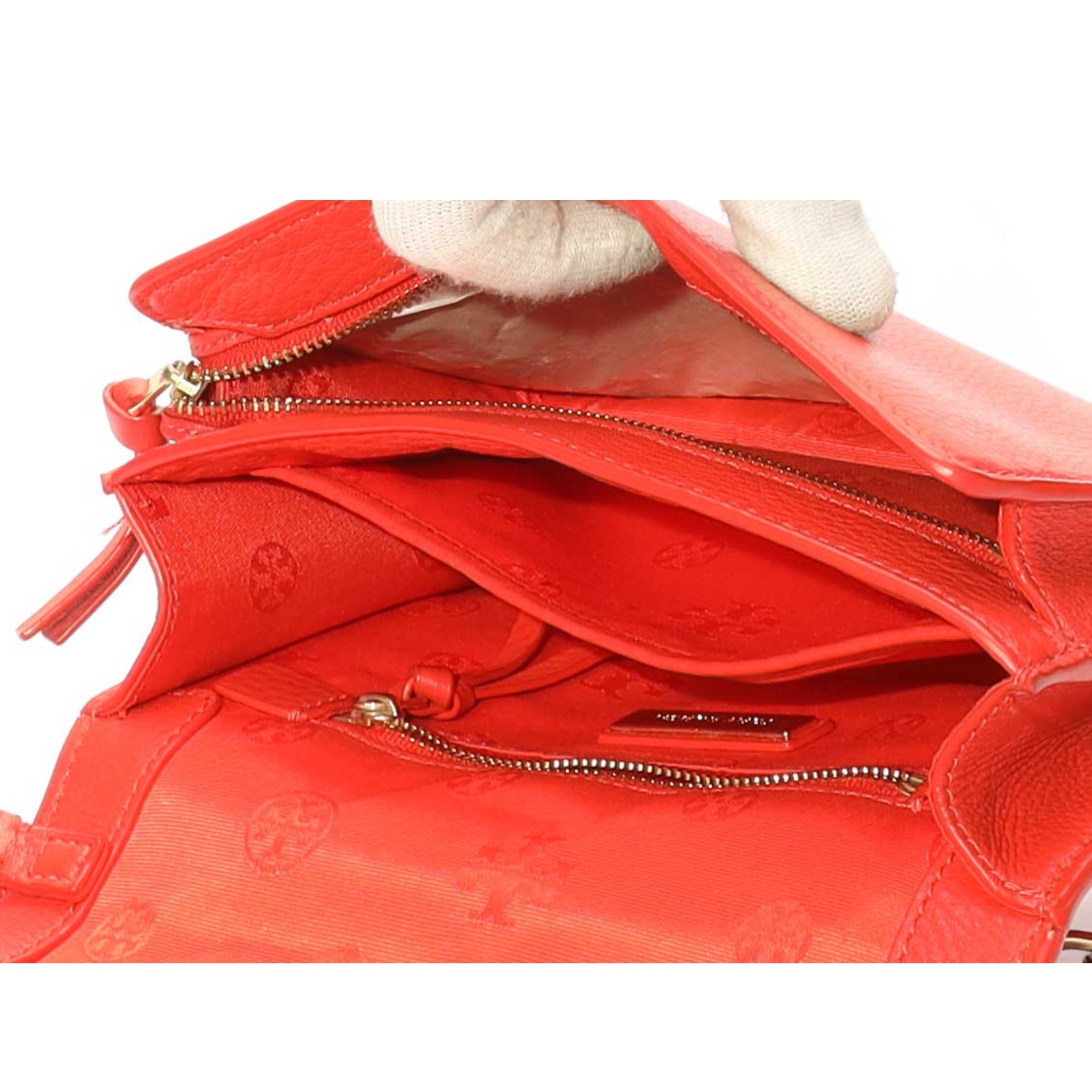 Tory Burch Britten Red Chain Crossbody Bag