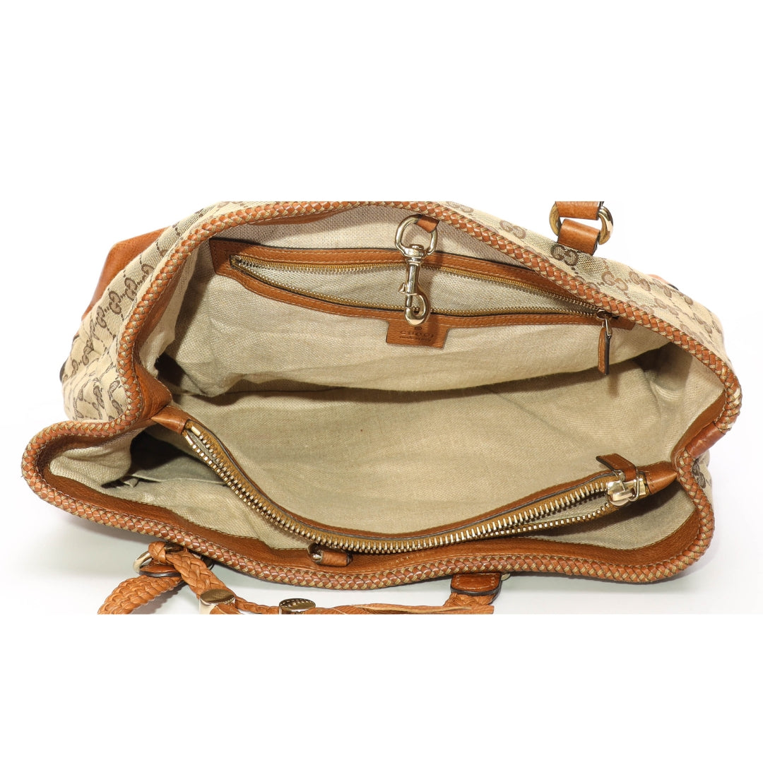 Gucci Beige/Brown GG Canvas Bella Tote