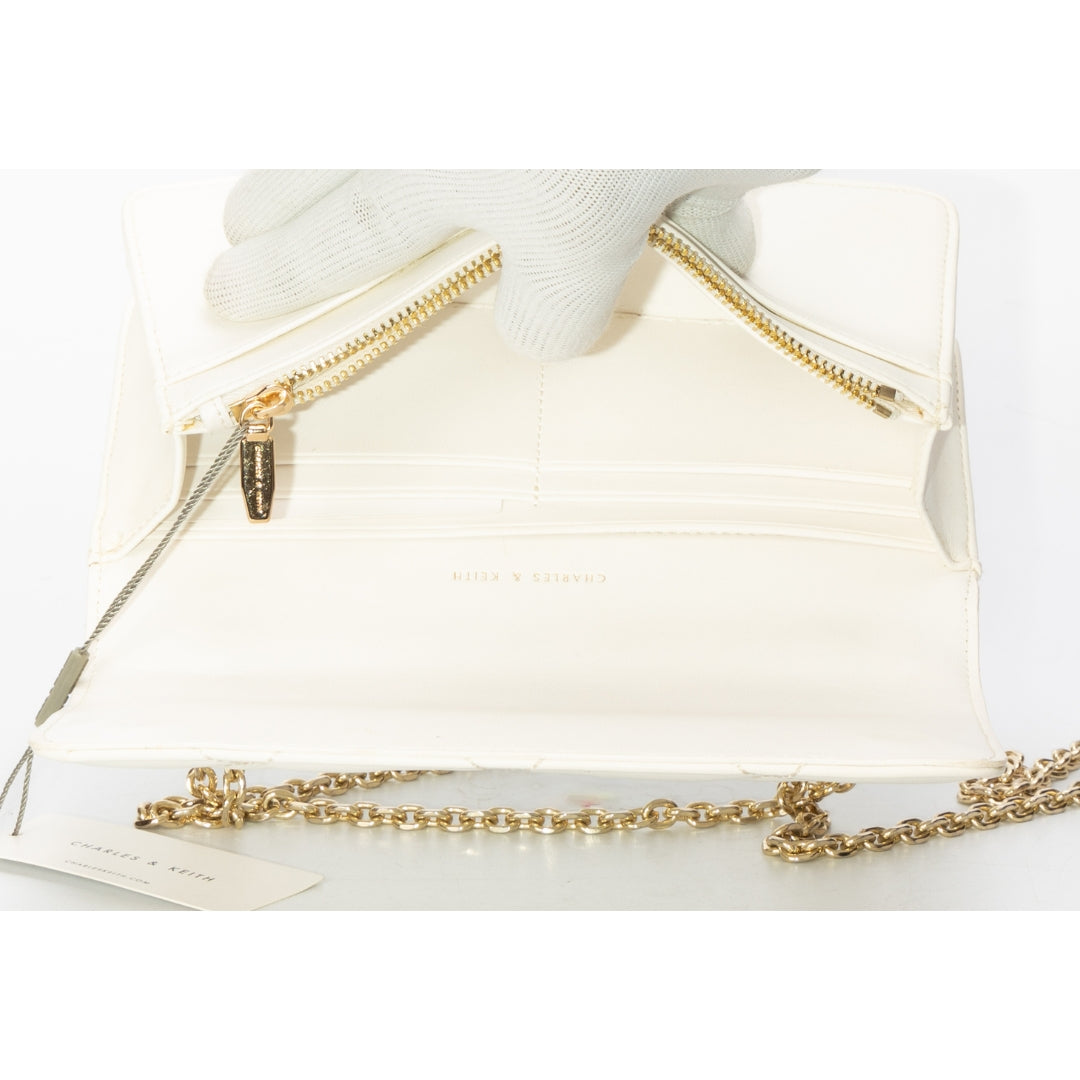 Charles & Keith Paffuto Chain Handle Quilted Shoulder Bag
