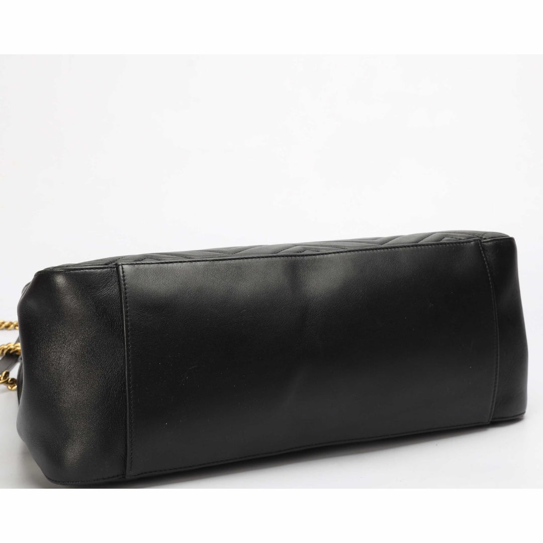Gucci Black Matelasse GG Marmont Tote